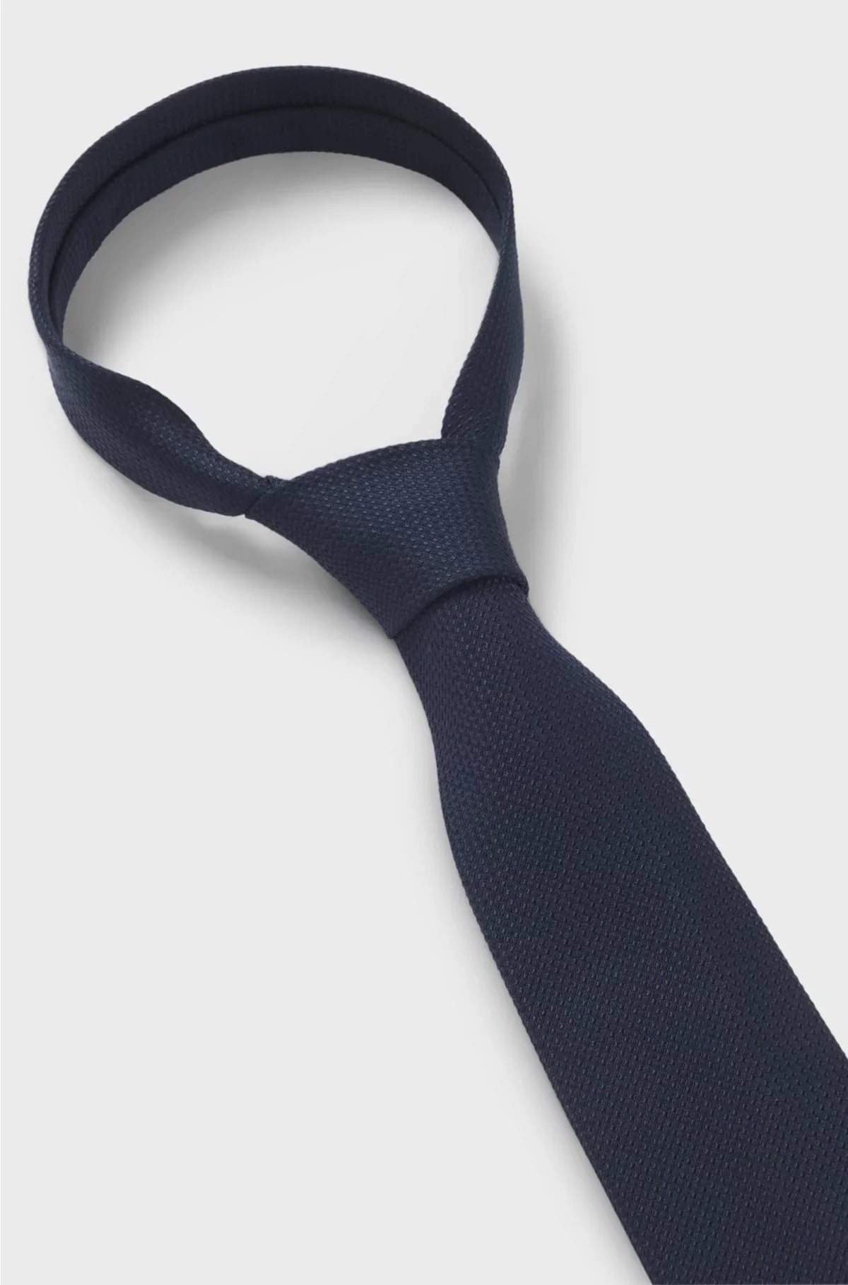 STRUCTURED TIE IN COTTON AND SILK