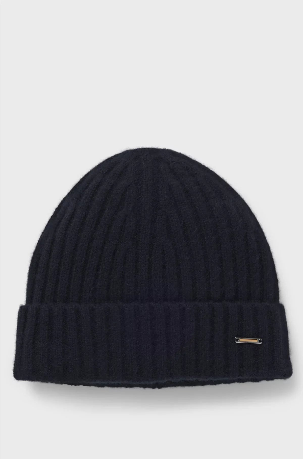 RIBBED BEANIE HAT IN CASHMERE