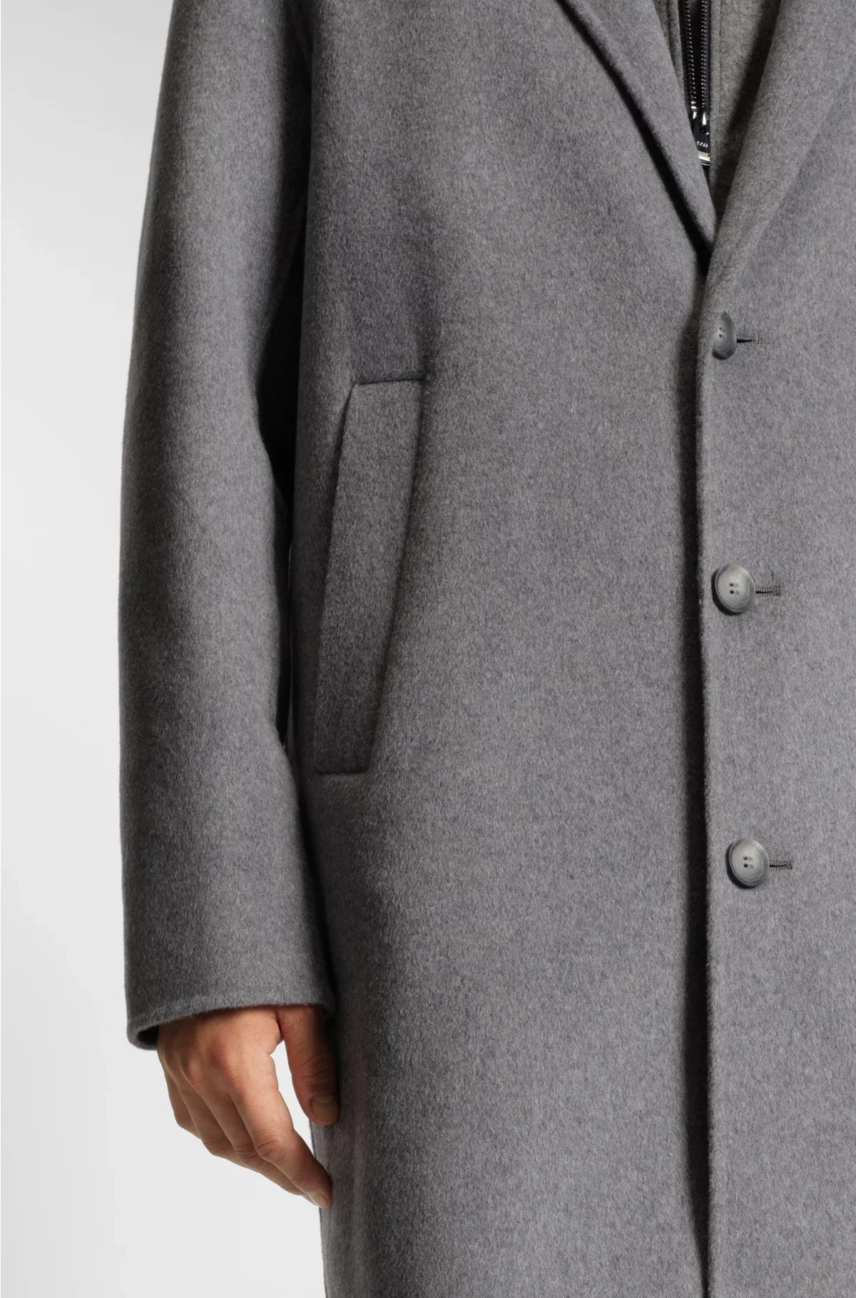 RELAXED-FIT COAT IN A MELANGE WOOL BLEND