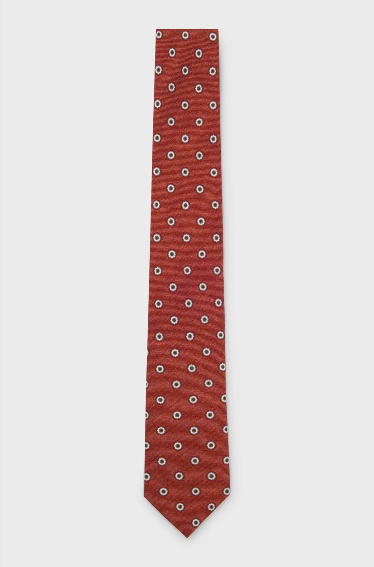 PRINTED TIE IN COTTON AND WOOL
