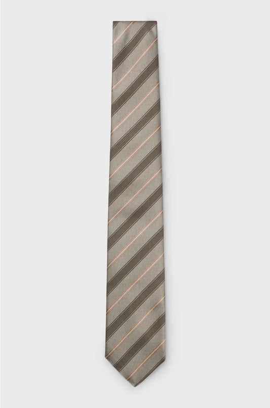 DIAGONAL-STRIPED TIE IN SILK JACQUARD