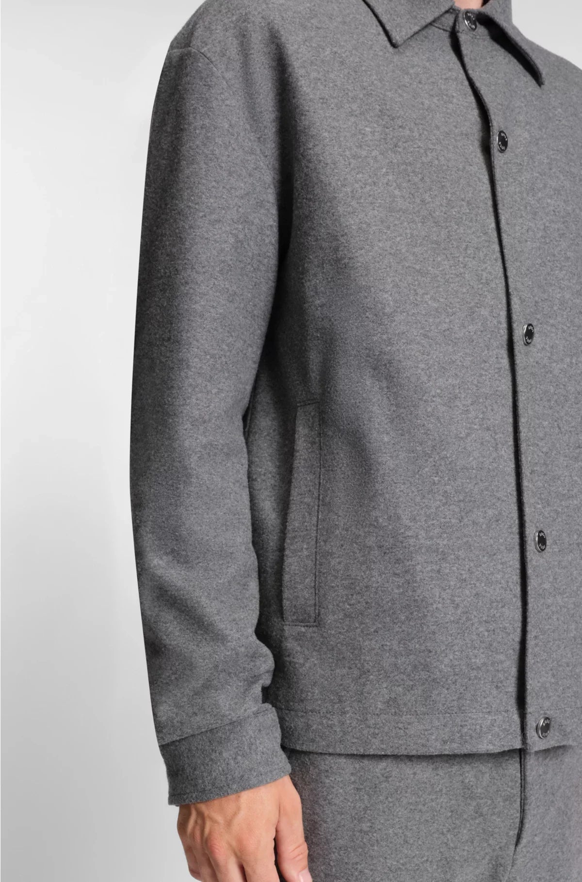 RELAXED-FIT OVERSHIRT IN BRUSHED STRETCH FLANNEL