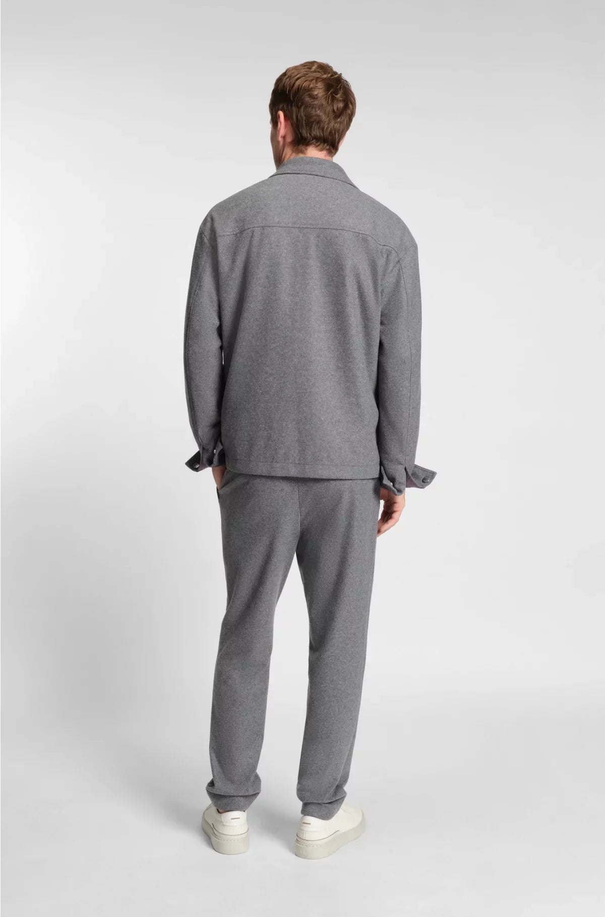 RELAXED-FIT OVERSHIRT IN BRUSHED STRETCH FLANNEL