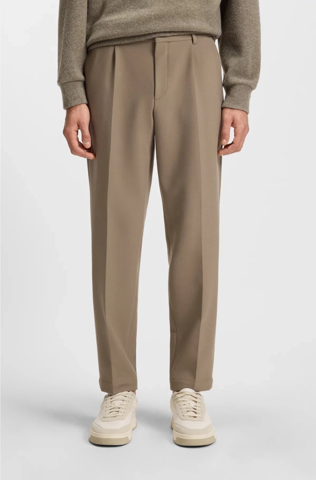 PANTALONI AFFUSOLATI IN TESSUTO ELASTICIZZATO