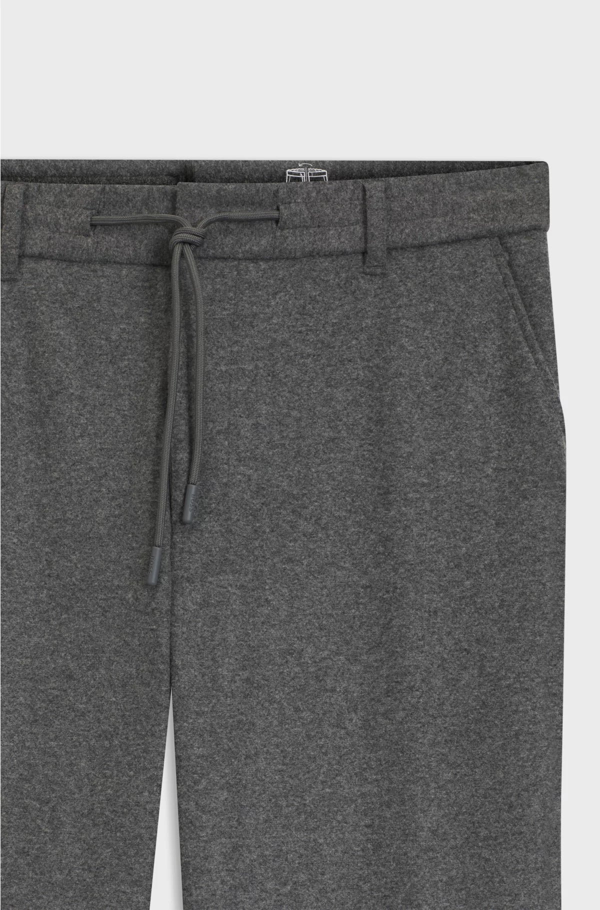 TAPERED-FIT TROUSERS IN BRUSHED STRETCH FLANNEL