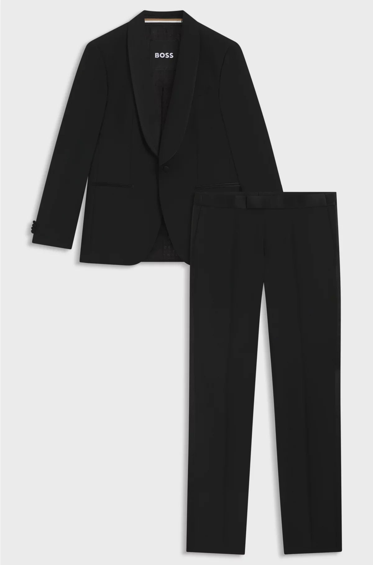 TWO-PIECE TUXEDO SUIT IN AN ITALIAN WOOL BLEND