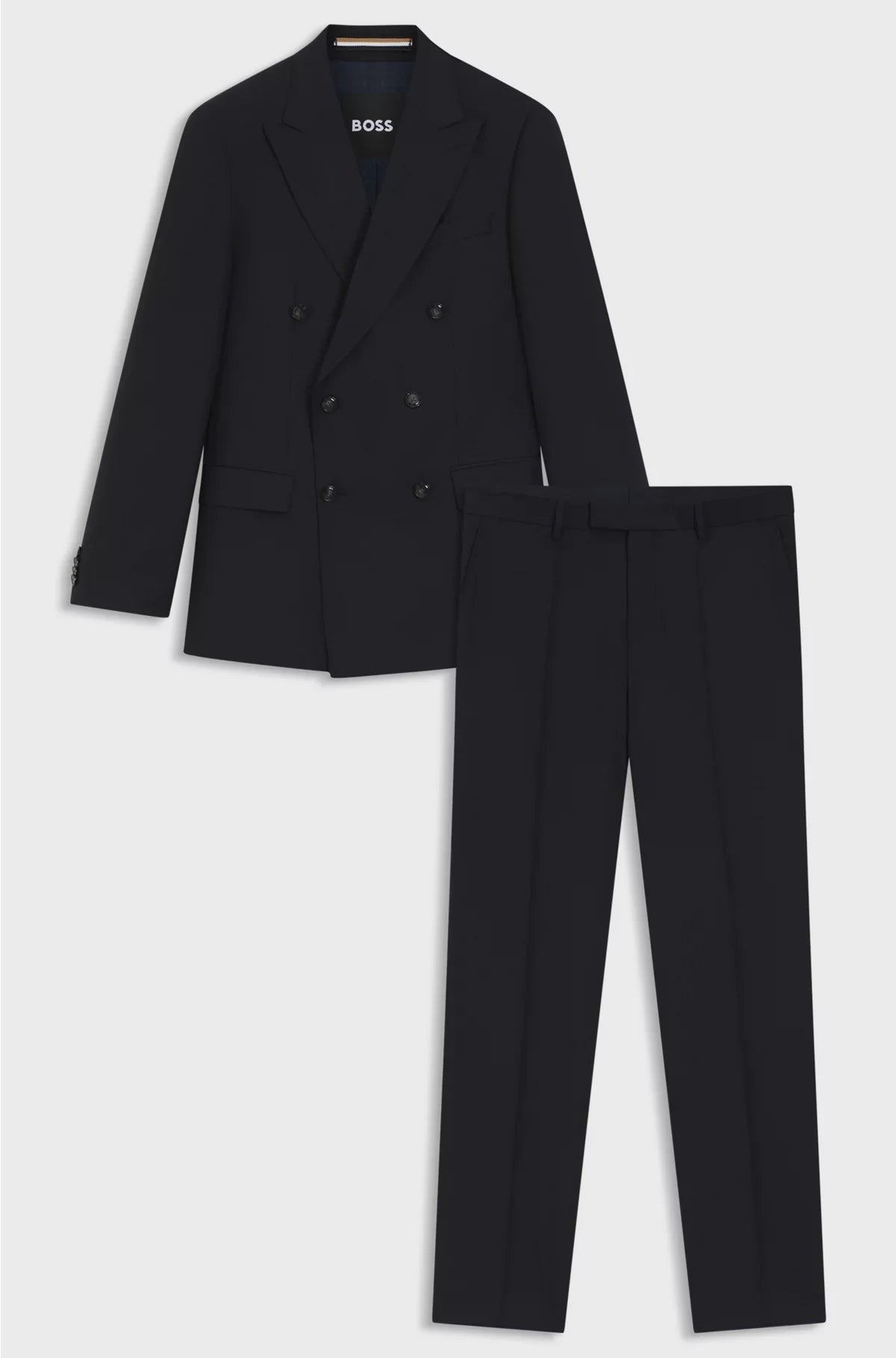ABITO DUE PEZZI SLIM-FIT IN PURA LANA VERGINE A RIGHE GESSATE