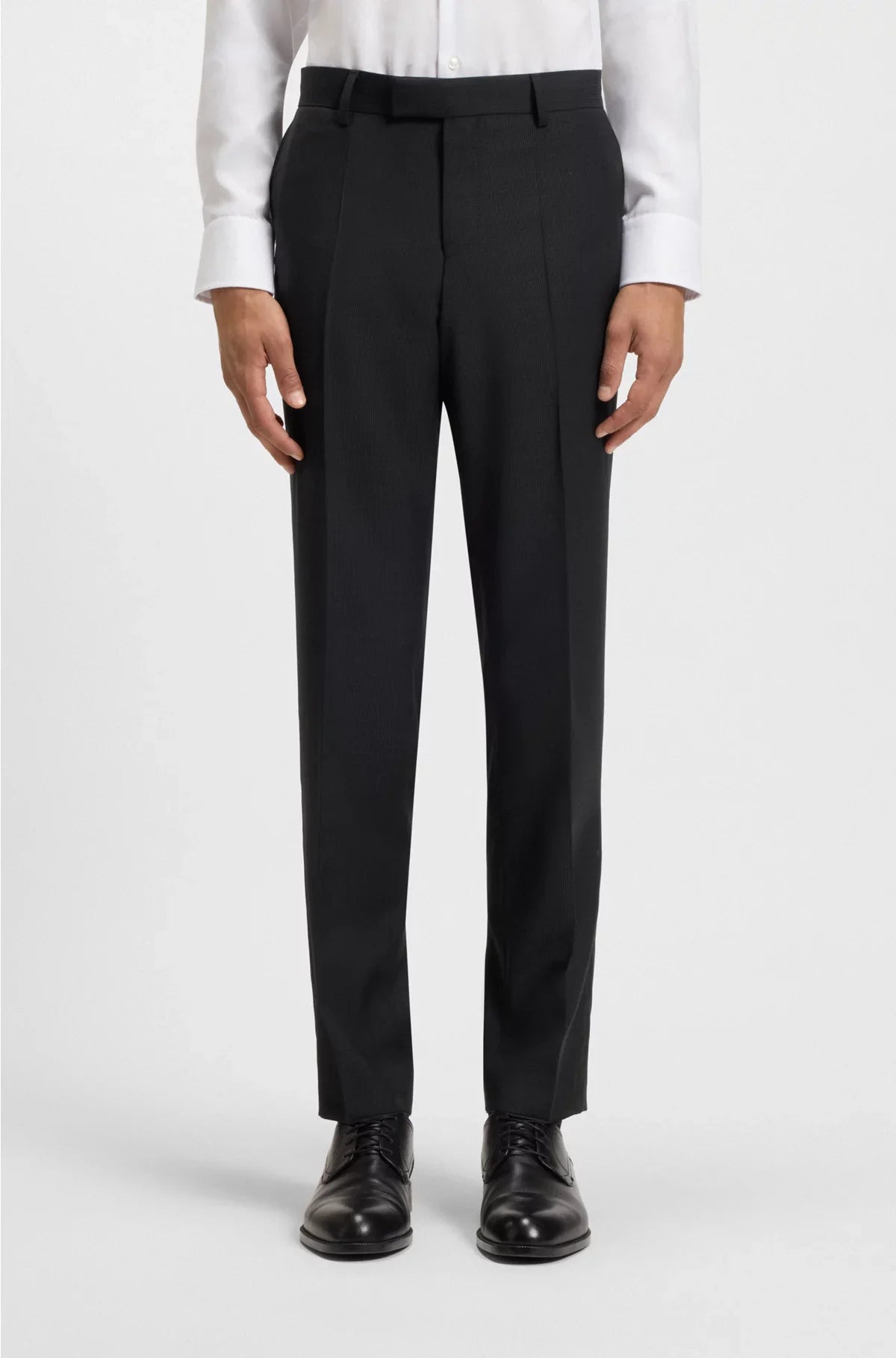 ABITO DUE PEZZI SLIM-FIT IN PURA LANA VERGINE A RIGHE GESSATE