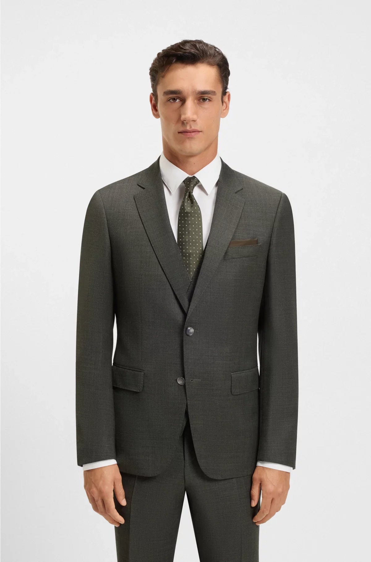 ABITO TRE PEZZI SLIM FIT IN LANA STRETCH FANTASIA