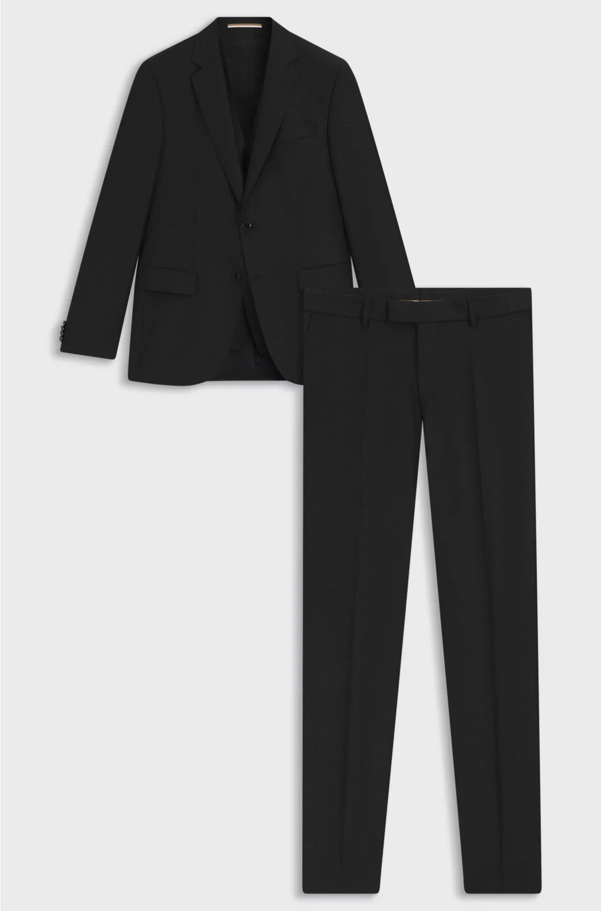 THREE-PIECE SLIM-FIT SUIT IN PATTERNED VIRGIN WOOL