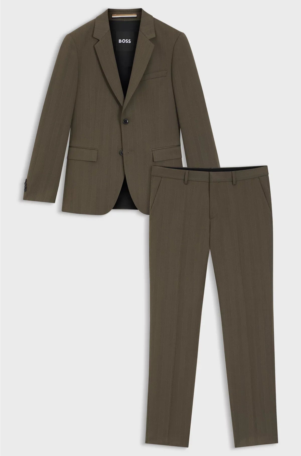 ABITO DUE PEZZI SLIM FIT IN MISTO LANA A SPINA DI PESCE