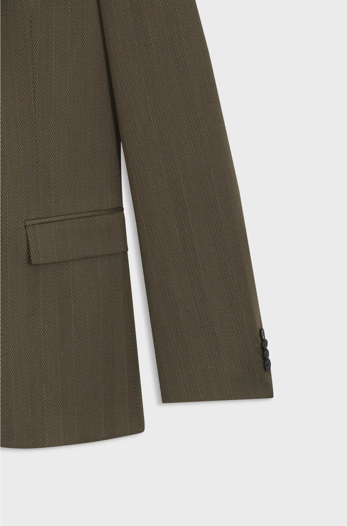 ABITO DUE PEZZI SLIM FIT IN MISTO LANA A SPINA DI PESCE