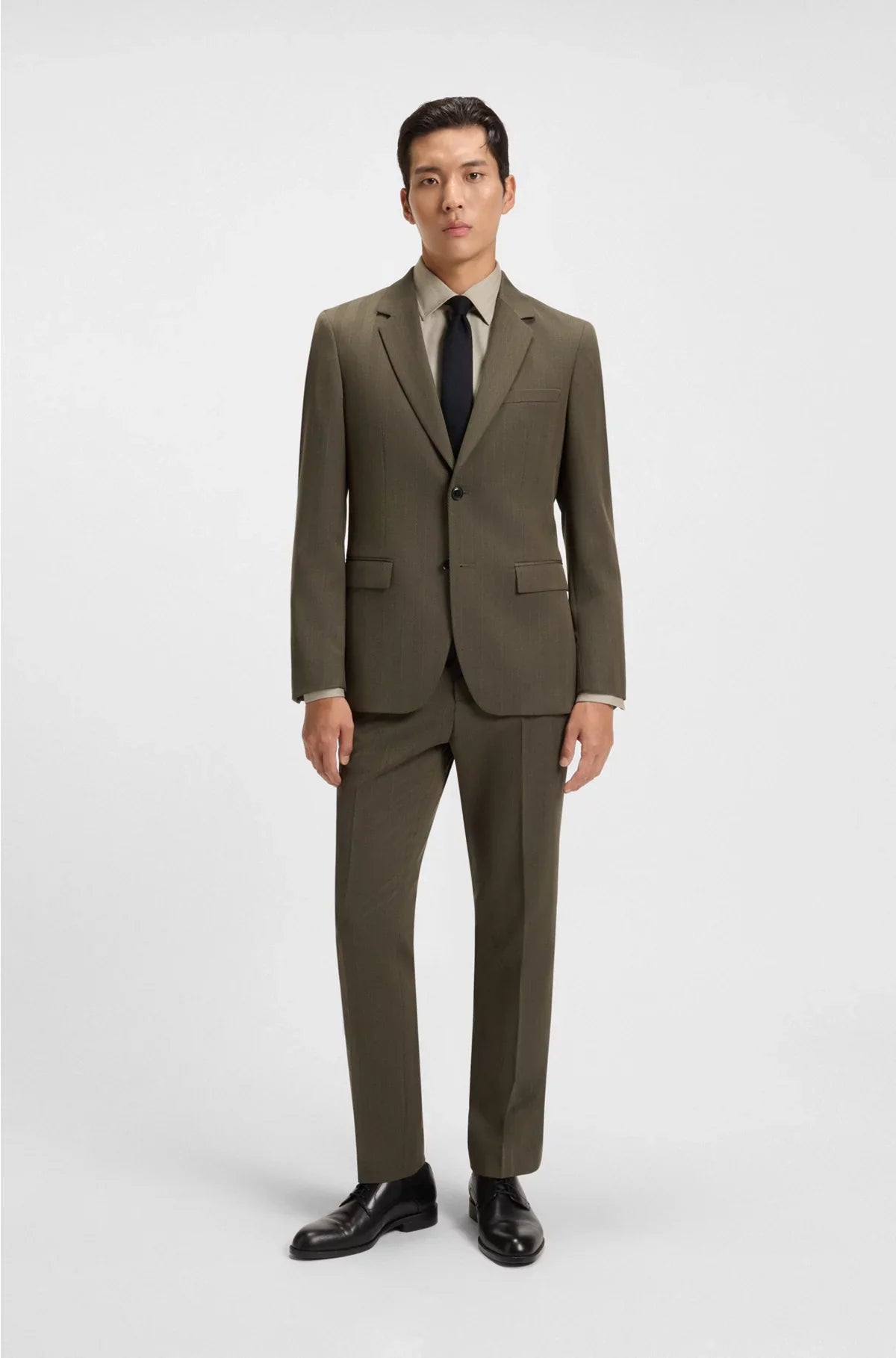 ABITO DUE PEZZI SLIM FIT IN MISTO LANA A SPINA DI PESCE