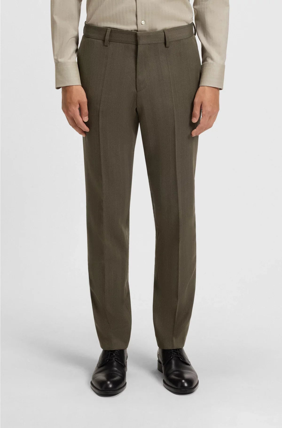 ABITO DUE PEZZI SLIM FIT IN MISTO LANA A SPINA DI PESCE