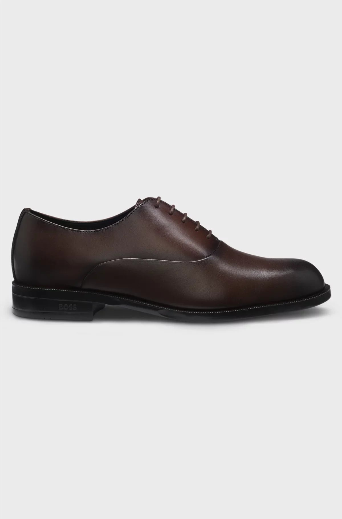 OXFORD SHOES IN LEATHER WITH HEEL LOGO
