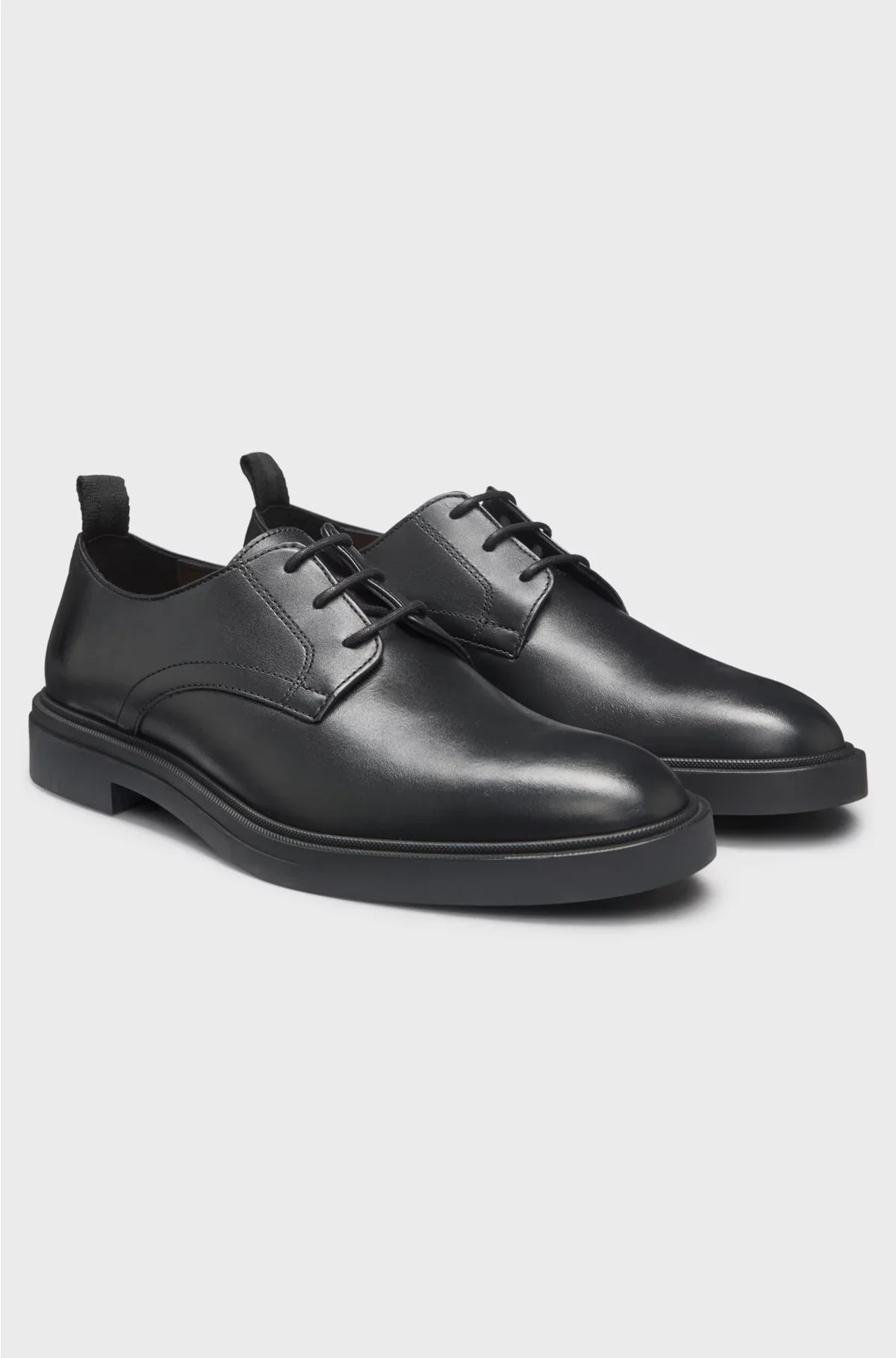 SCARPE DERBY IN PELLE CON SUOLA IN GOMMA