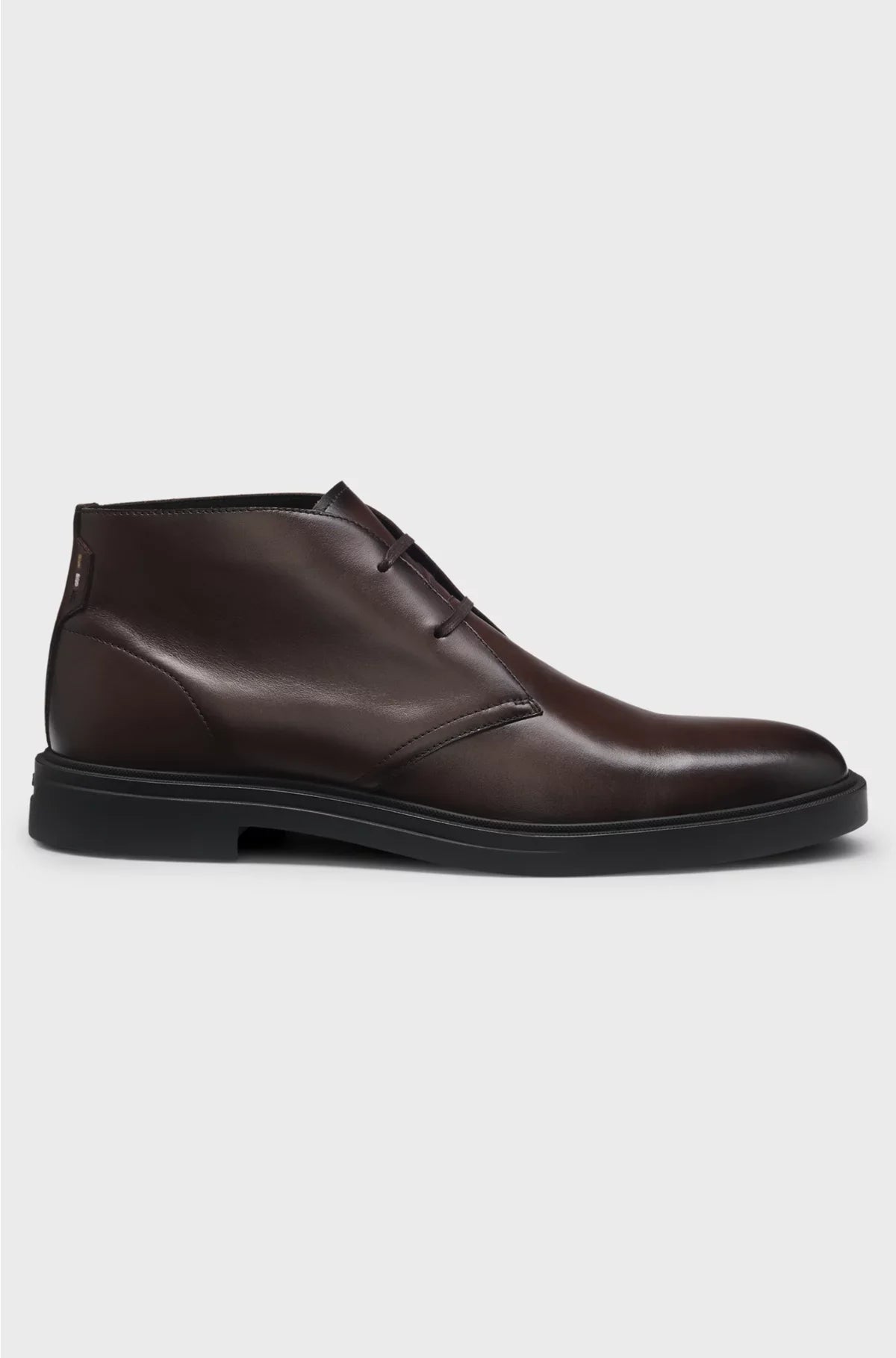 LEATHER DESERT BOOTS WITH SIGNATURE STRIPE