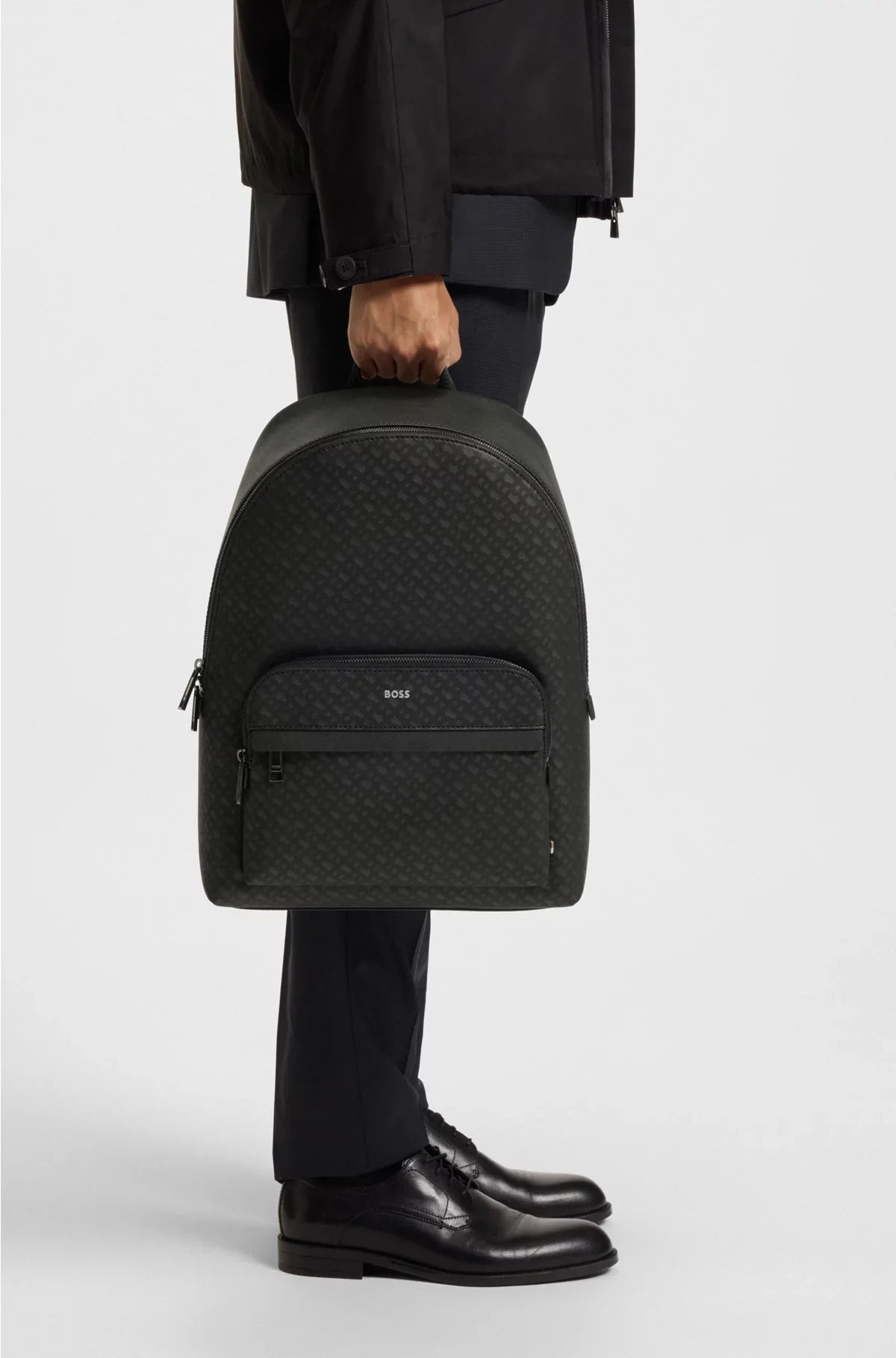 MONOGRAM BACKPACK WITH FOIL-EMBOSSED LOGO