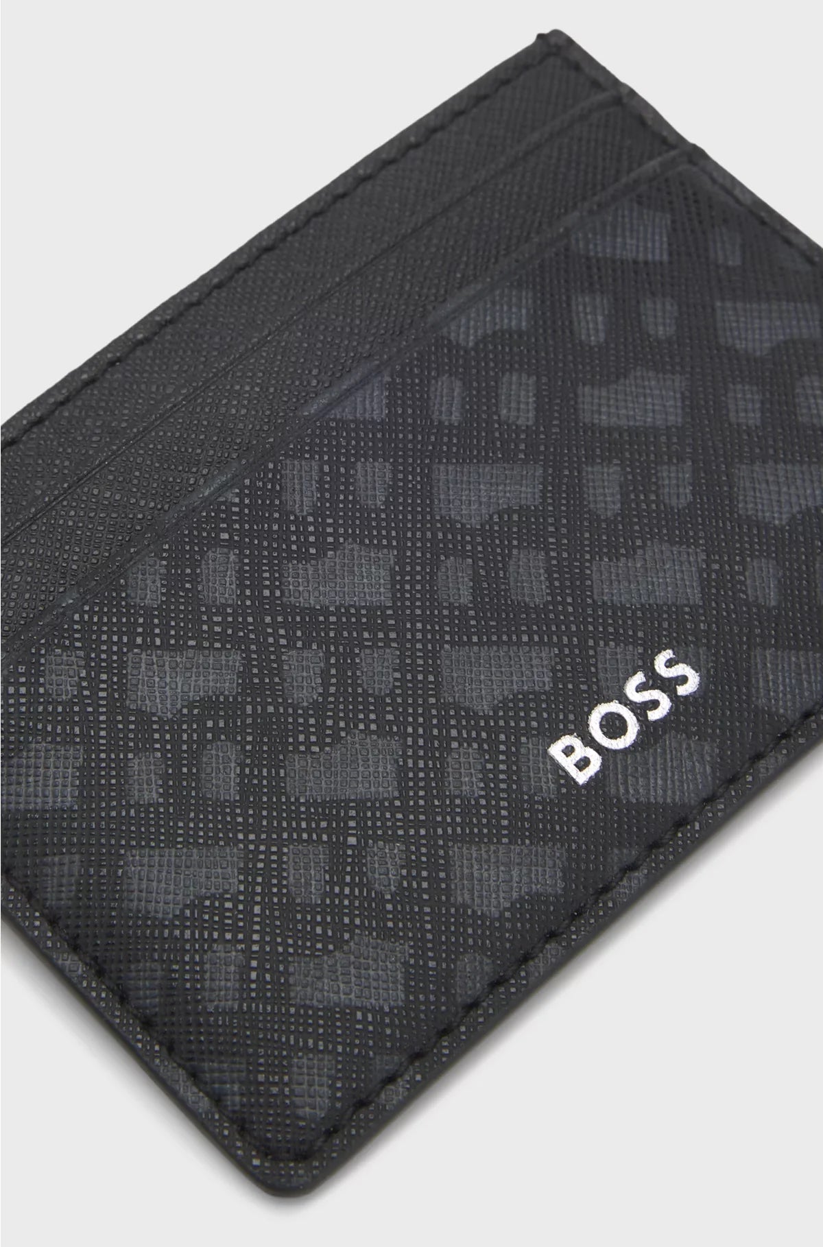 MONOGRAM CARD HOLDER WITH FOIL-EMBOSSED LOGO
