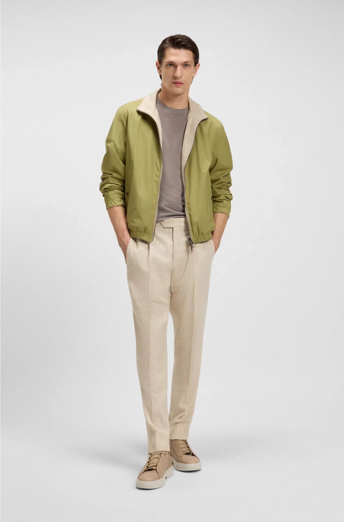REGULAR-FIT T-SHIRT IN SILK AND WOOL