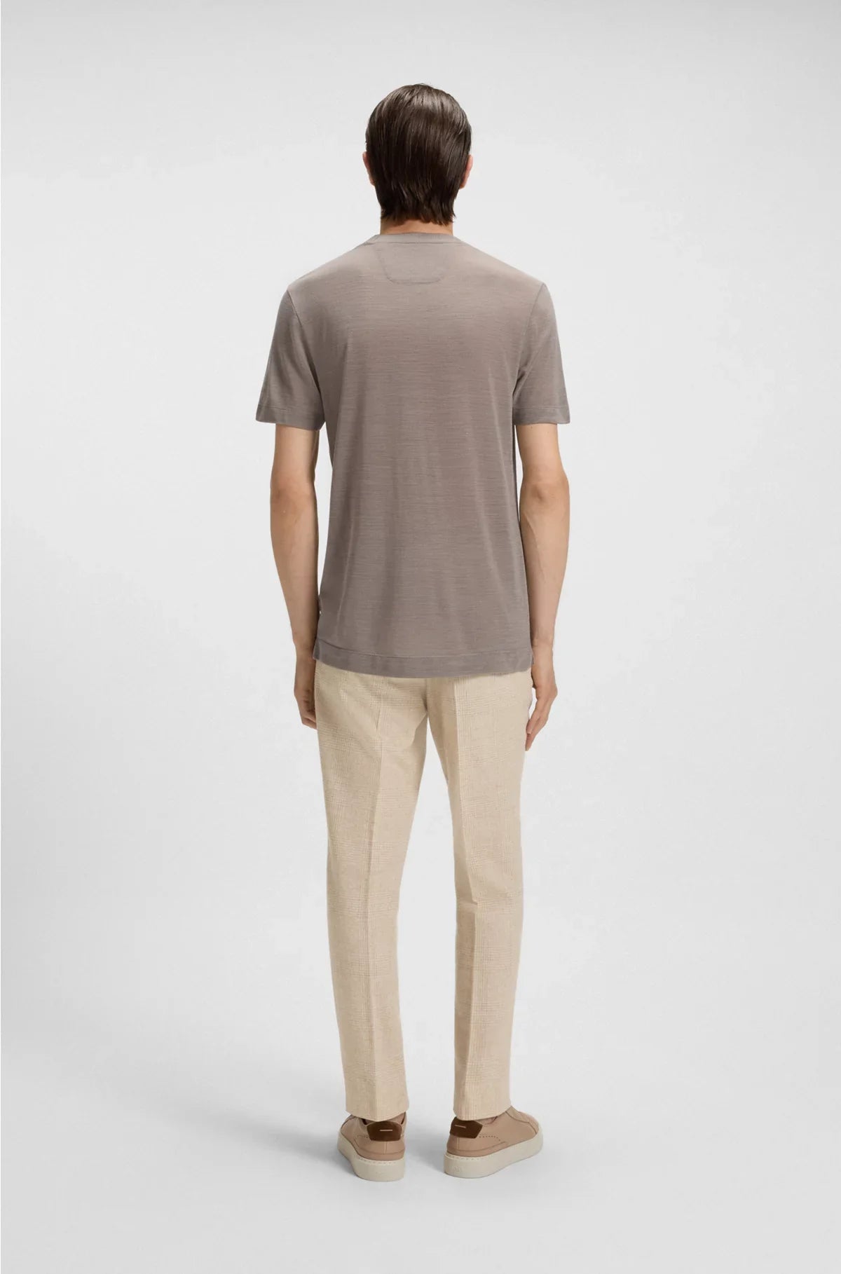 REGULAR-FIT T-SHIRT IN SILK AND WOOL