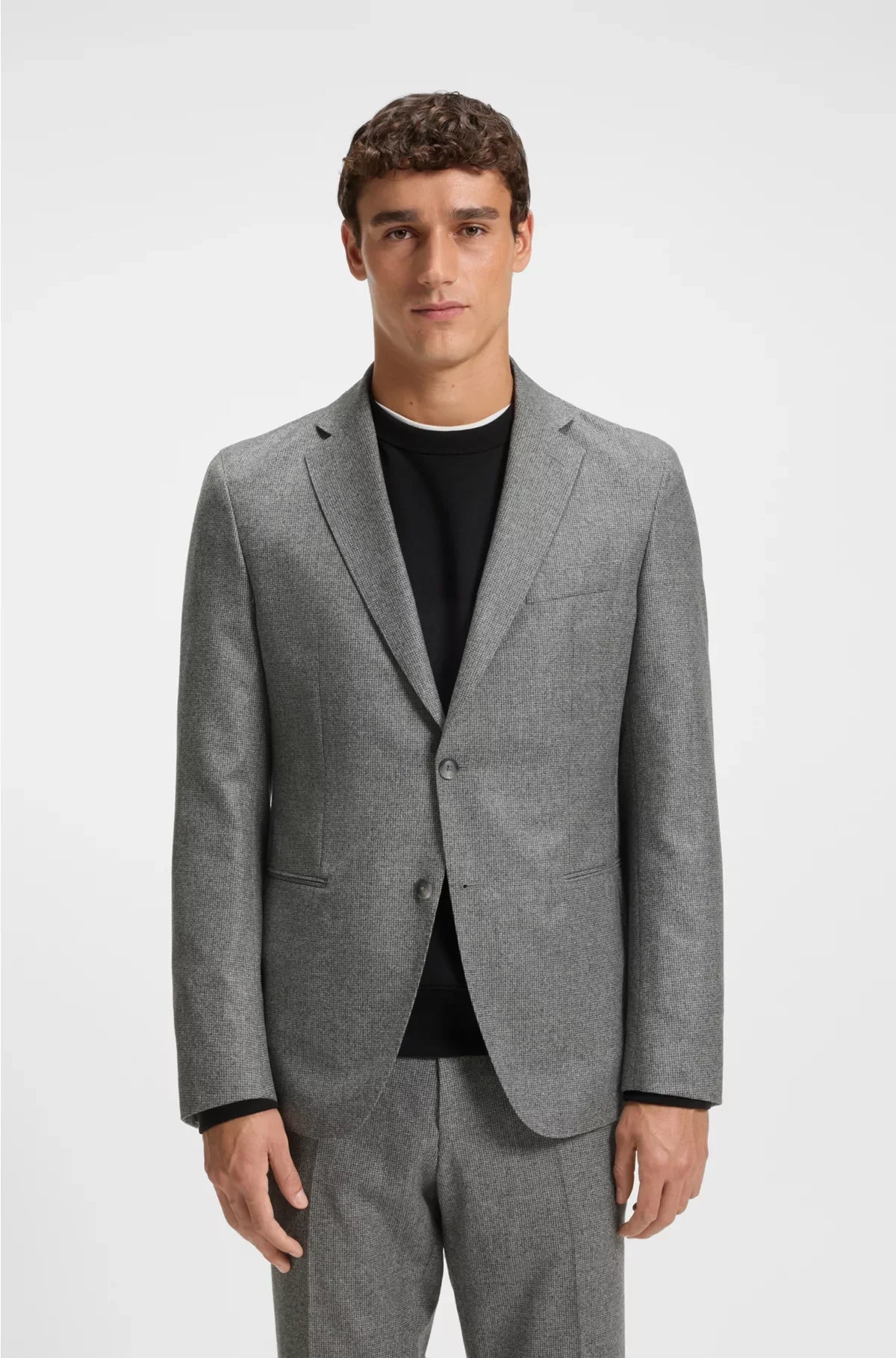 SLIM-FIT BLAZER INMICRO-PATTERNED VIRGIN WOOL