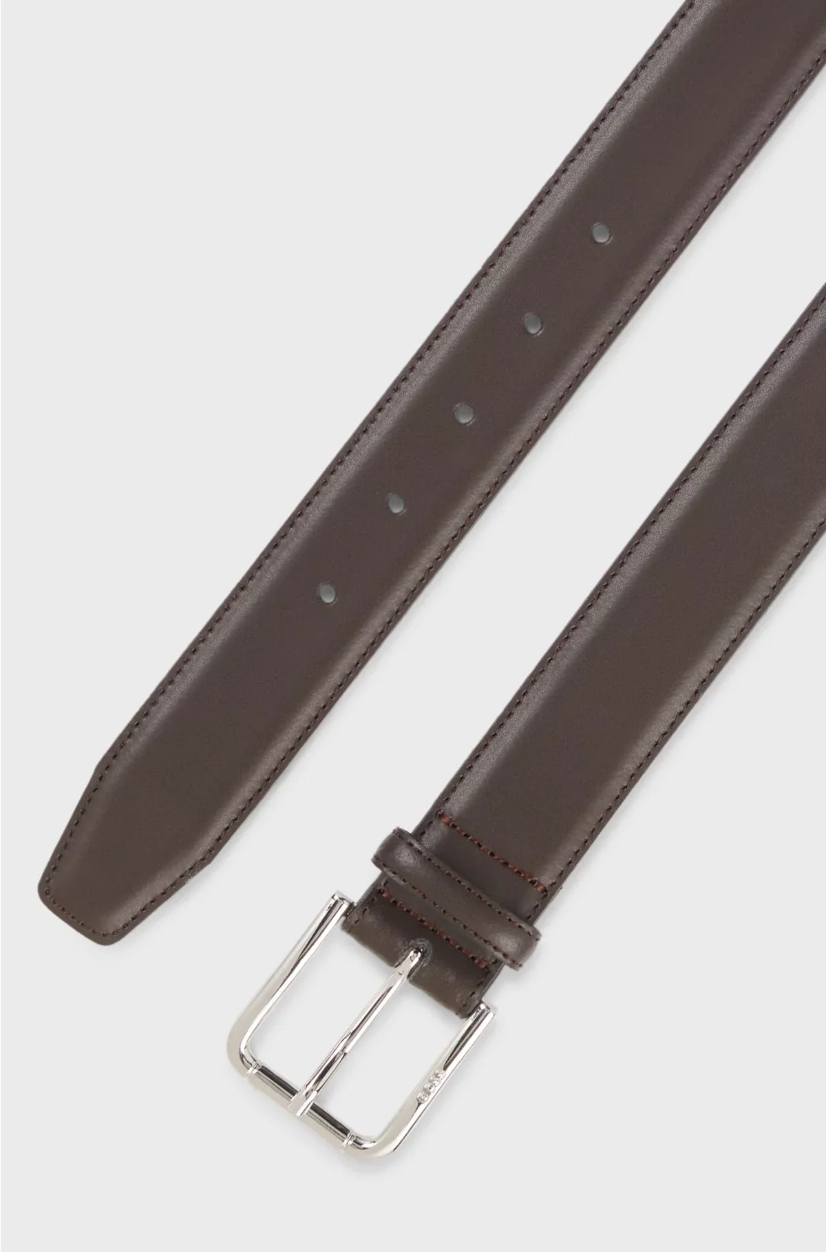 ITALIAN-MADE LEATHER BELT WITH LOGO BUCKLE