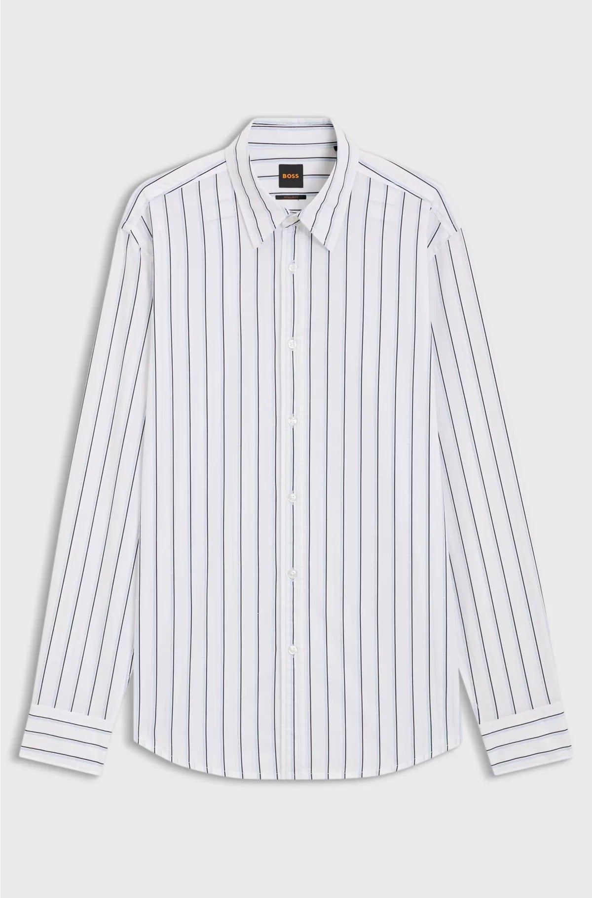 REGULAR-FIT SHIRT IN PRINTED COTTON POPLIN
