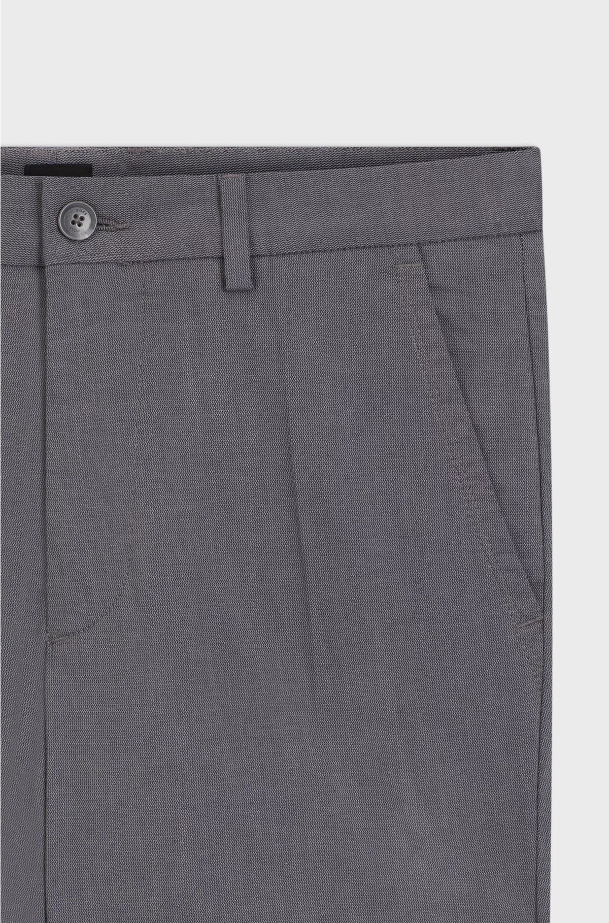 SLIM-FIT TROUSERS IN STRETCH-COTTON DOBBY