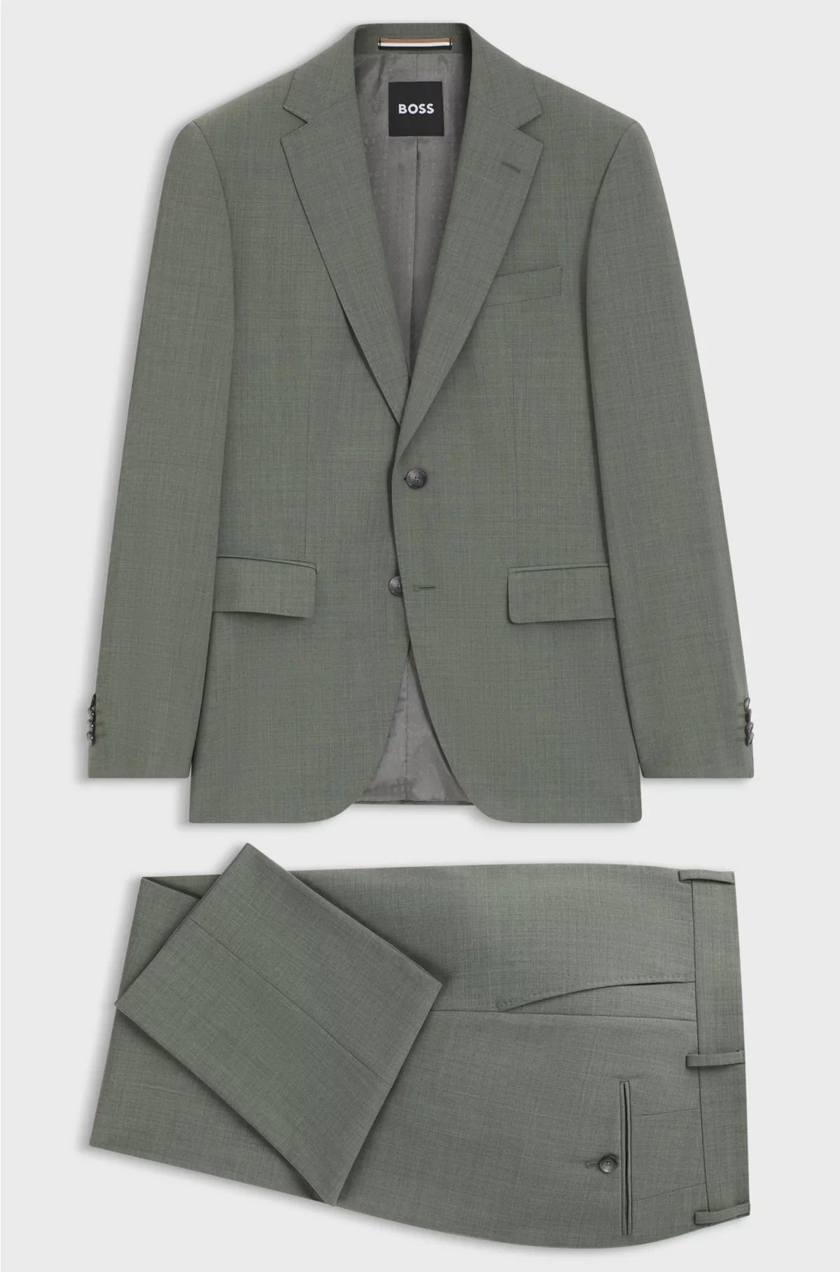 EASY-CARE SUIT IN STRETCH CLOTH WITH WOOL