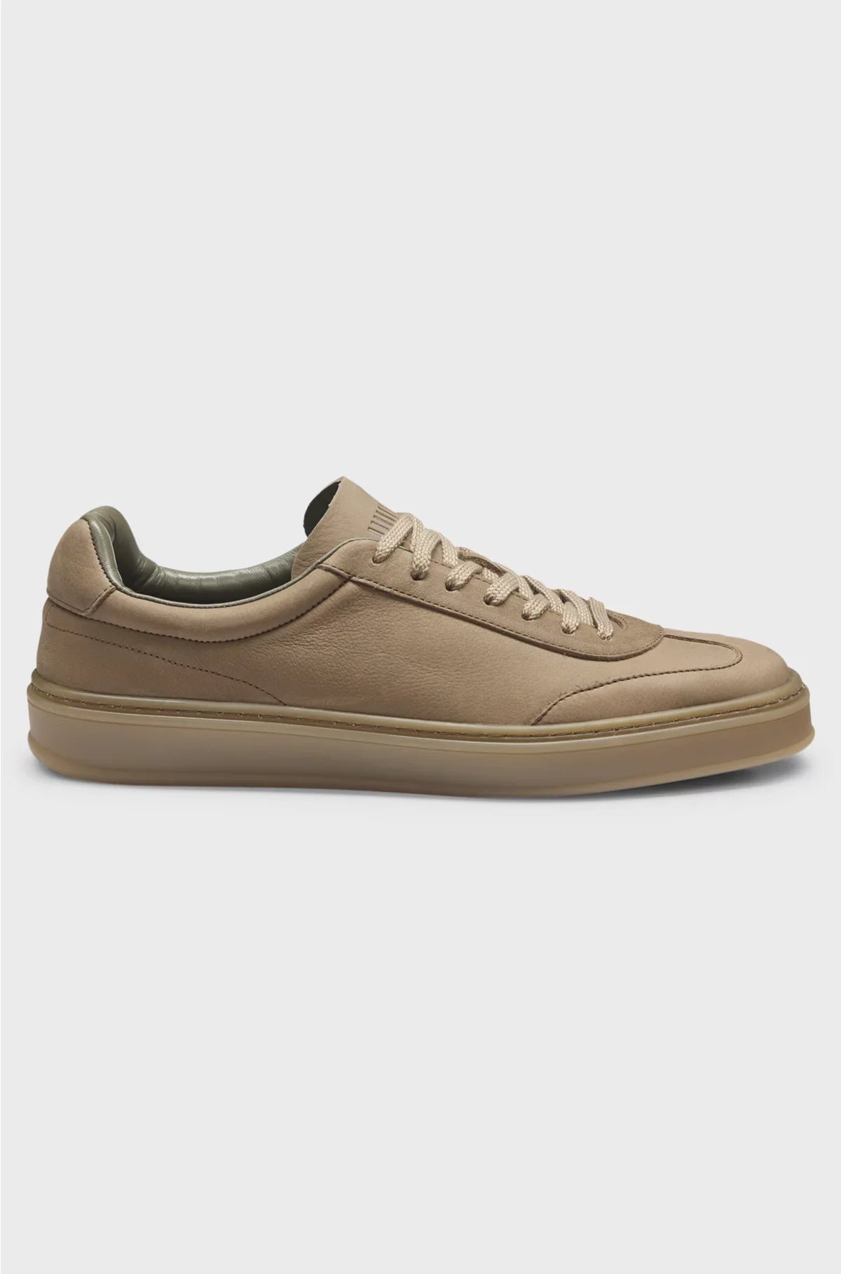 LEATHER TRAINERS WITH RUBBER SOLE