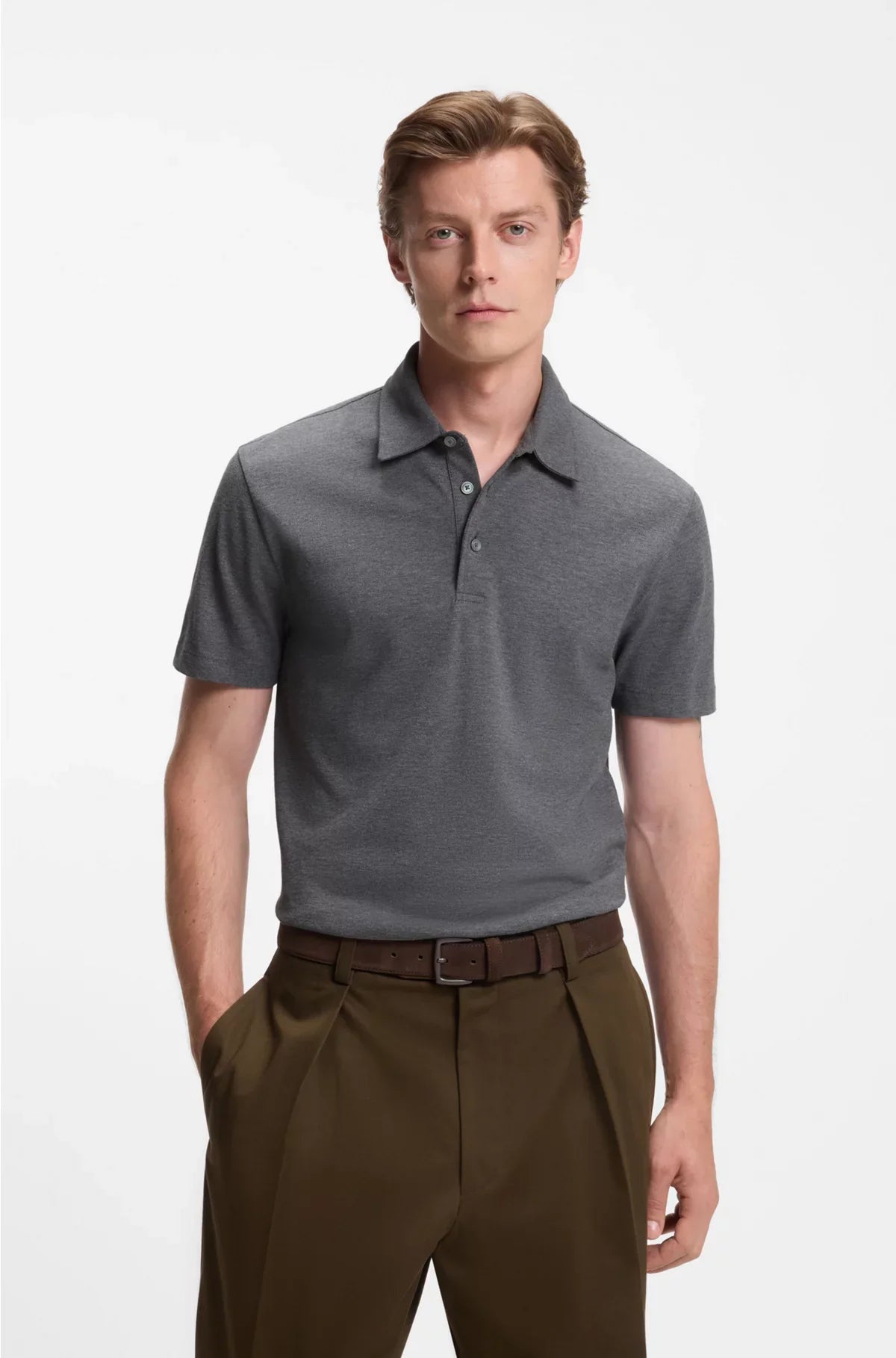 POLO SHIRT IN COTTON AND SILK