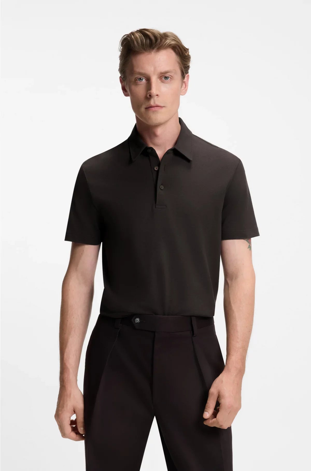 POLO SHIRT IN COTTON AND SILK