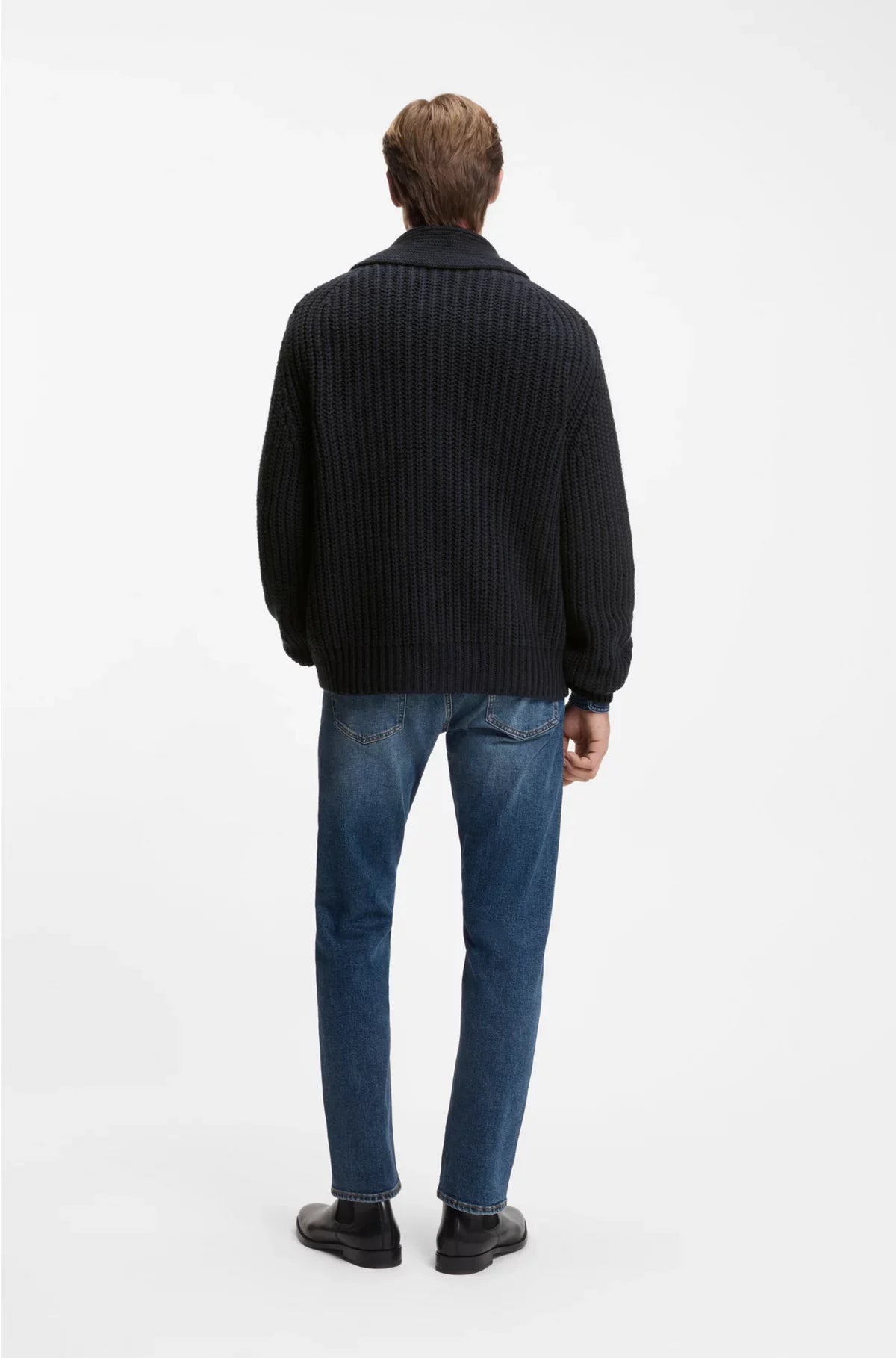 RELAXED-FIT CARDIGAN IN WOOL AND CASHMERE