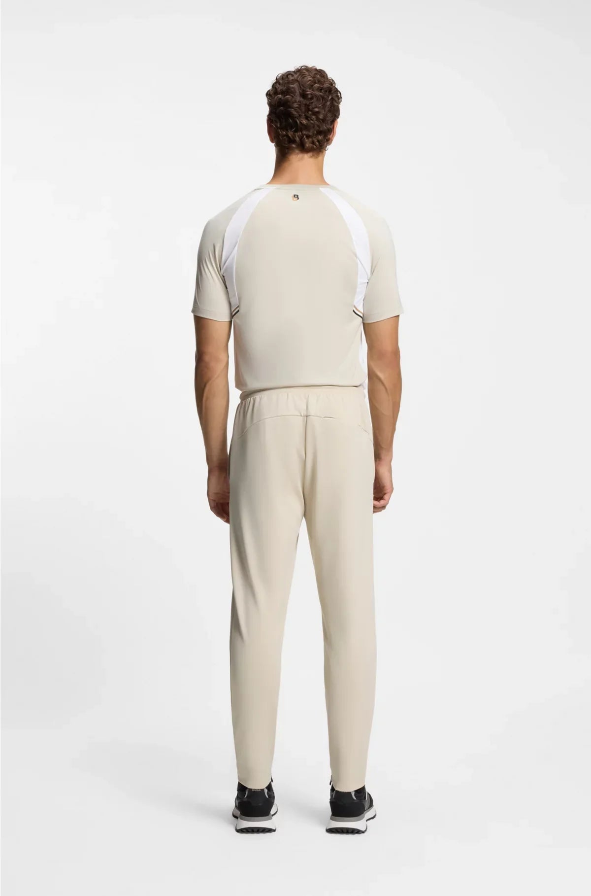 STRETCH-GABARDINE TRACKSUIT BOTTOMS WITH ZIPPED HEMS