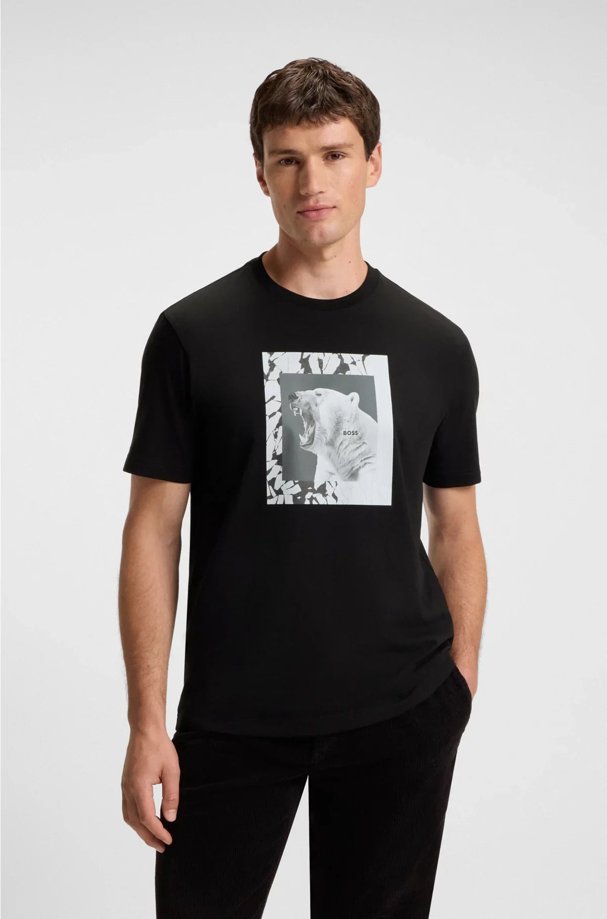 T-SHIRT IN JERSEY DI COTONE CON STAMPA ANIMALE