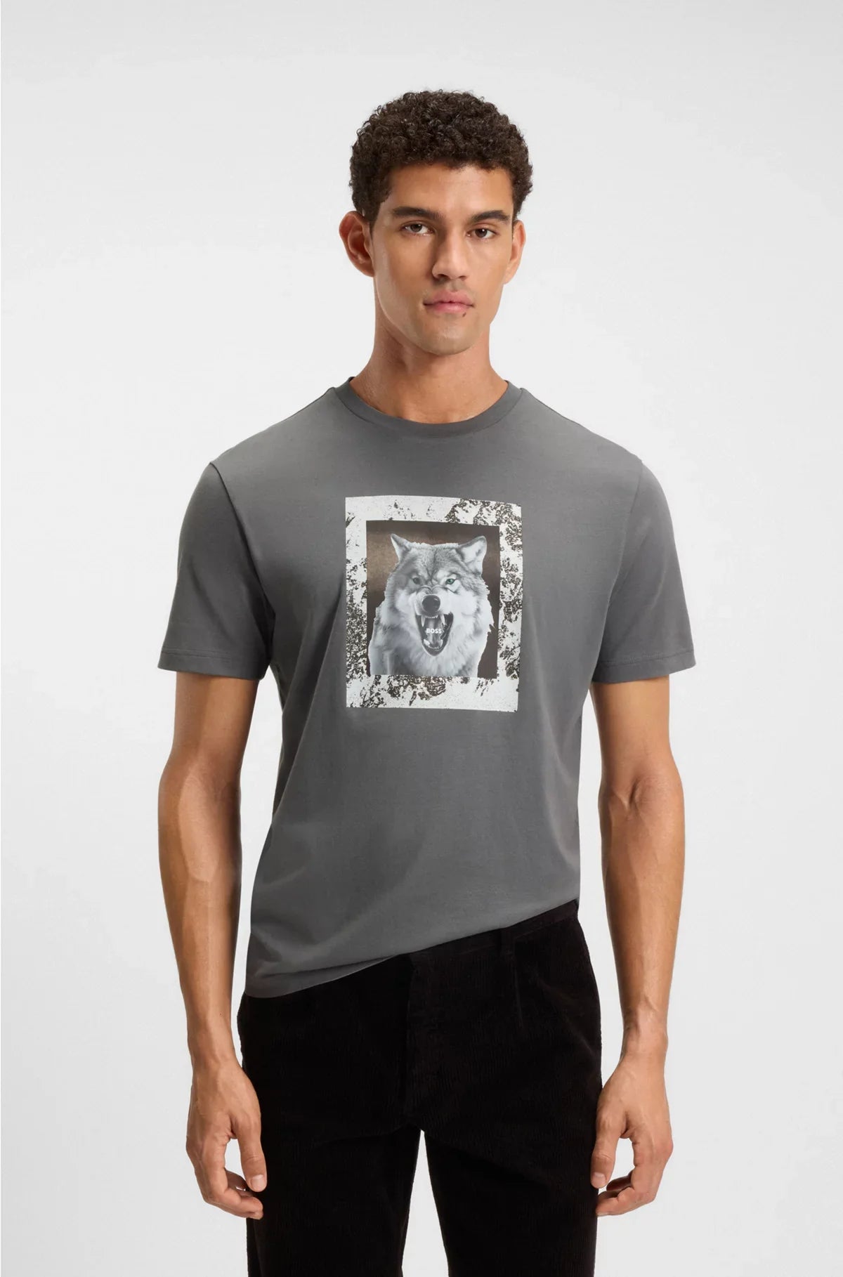 T-SHIRT IN JERSEY DI COTONE CON STAMPA ANIMALE