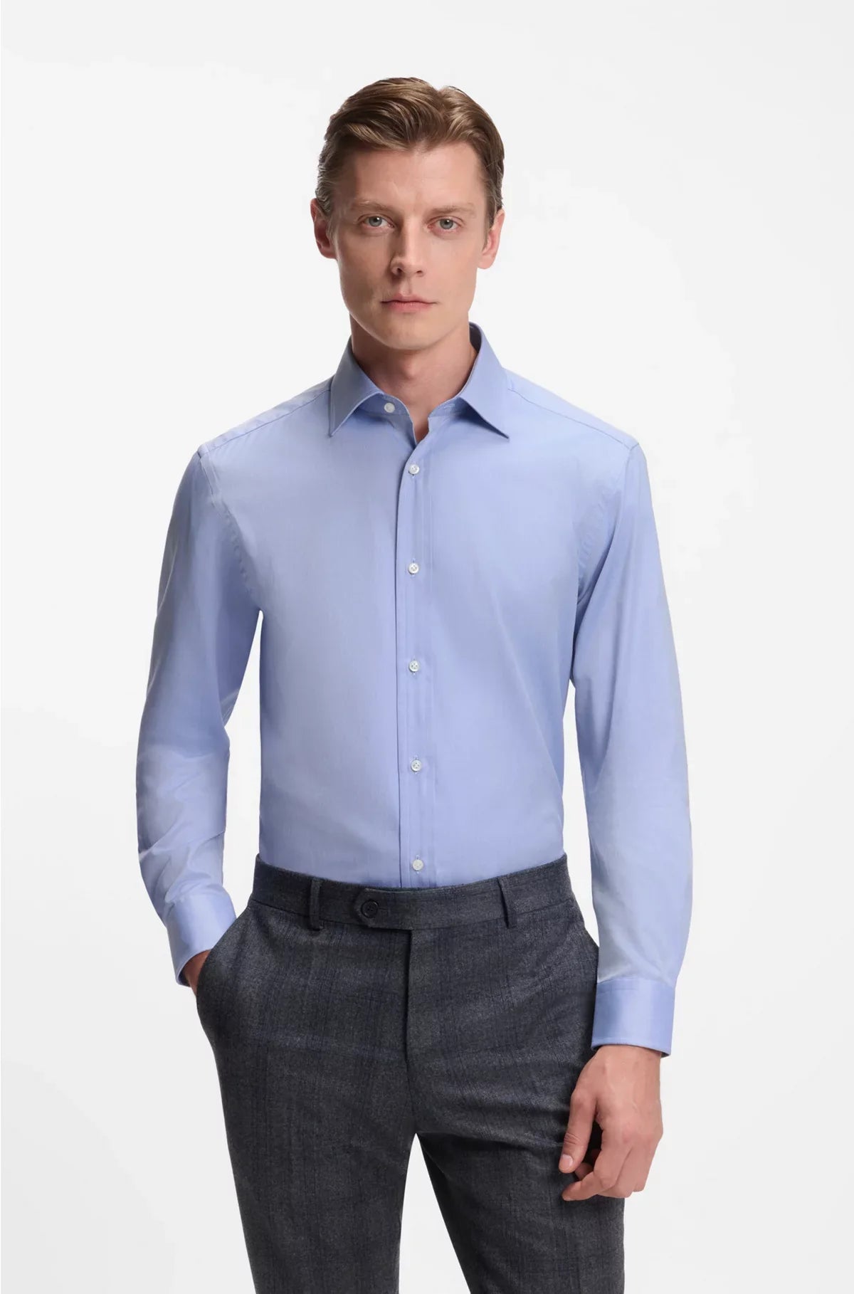 Camicia slim-fit in cotone Oxford