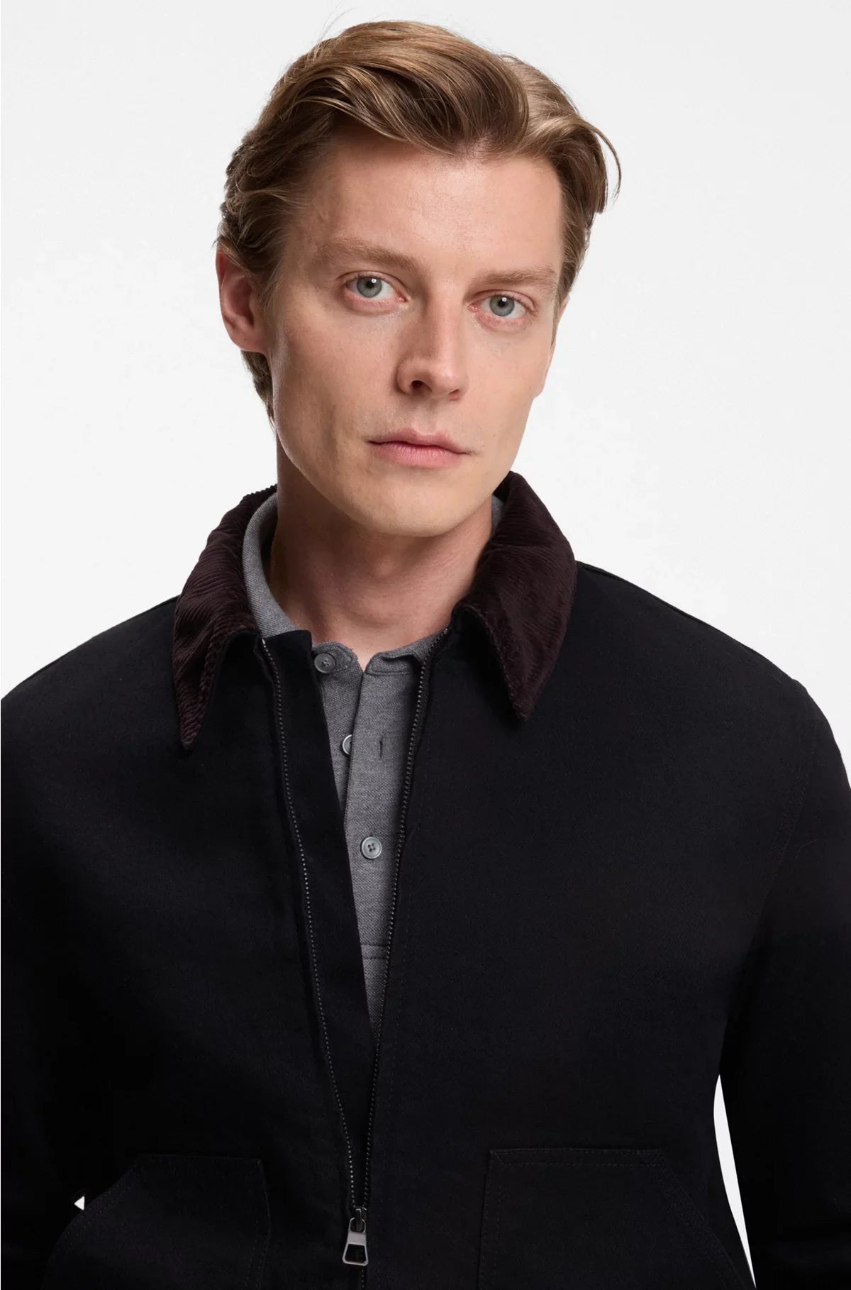 JACKET IN BLACK RIGID DENIM