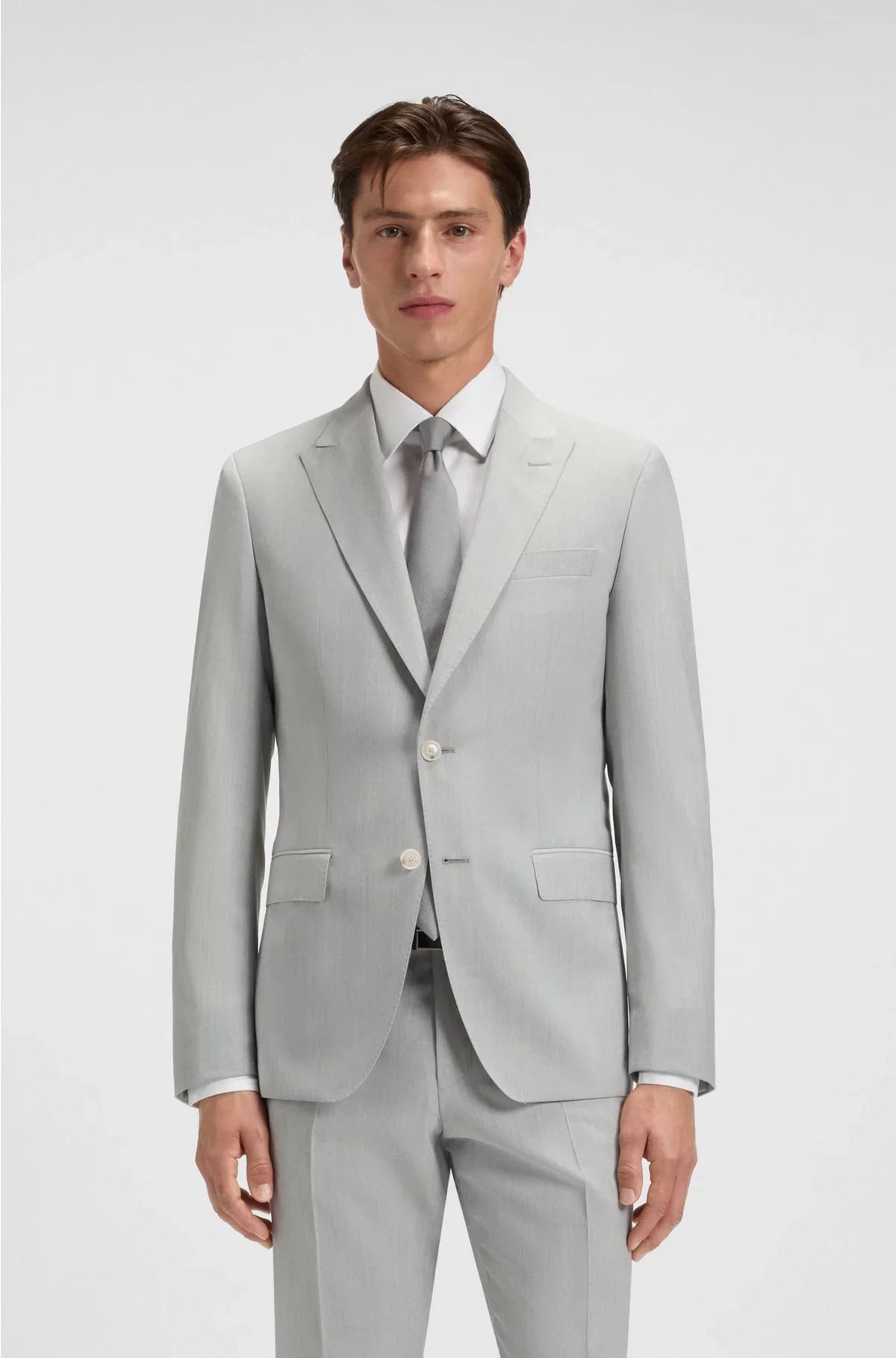 COMPLETO DUE PEZZI SLIM-FIT IN PURA LANA VERGINE FANTASIA