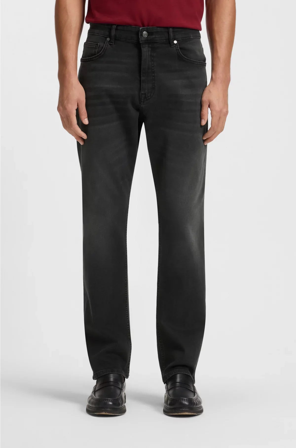 JEANS DALLA VESTIBILITÀ RILASSATA IN DENIM STRETCH NERO