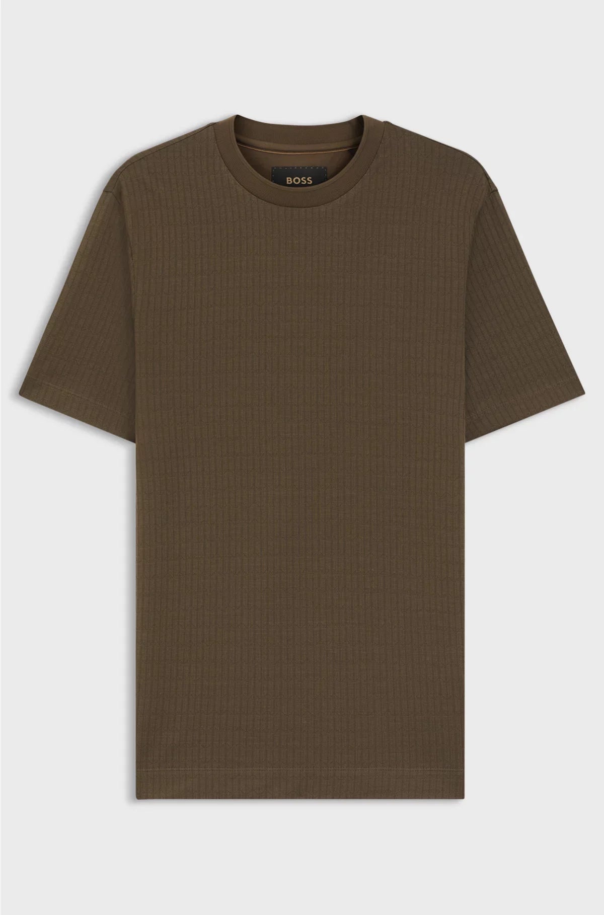 COTTON-SILK T-SHIRT WITH GEOMETRIC JACQUARD