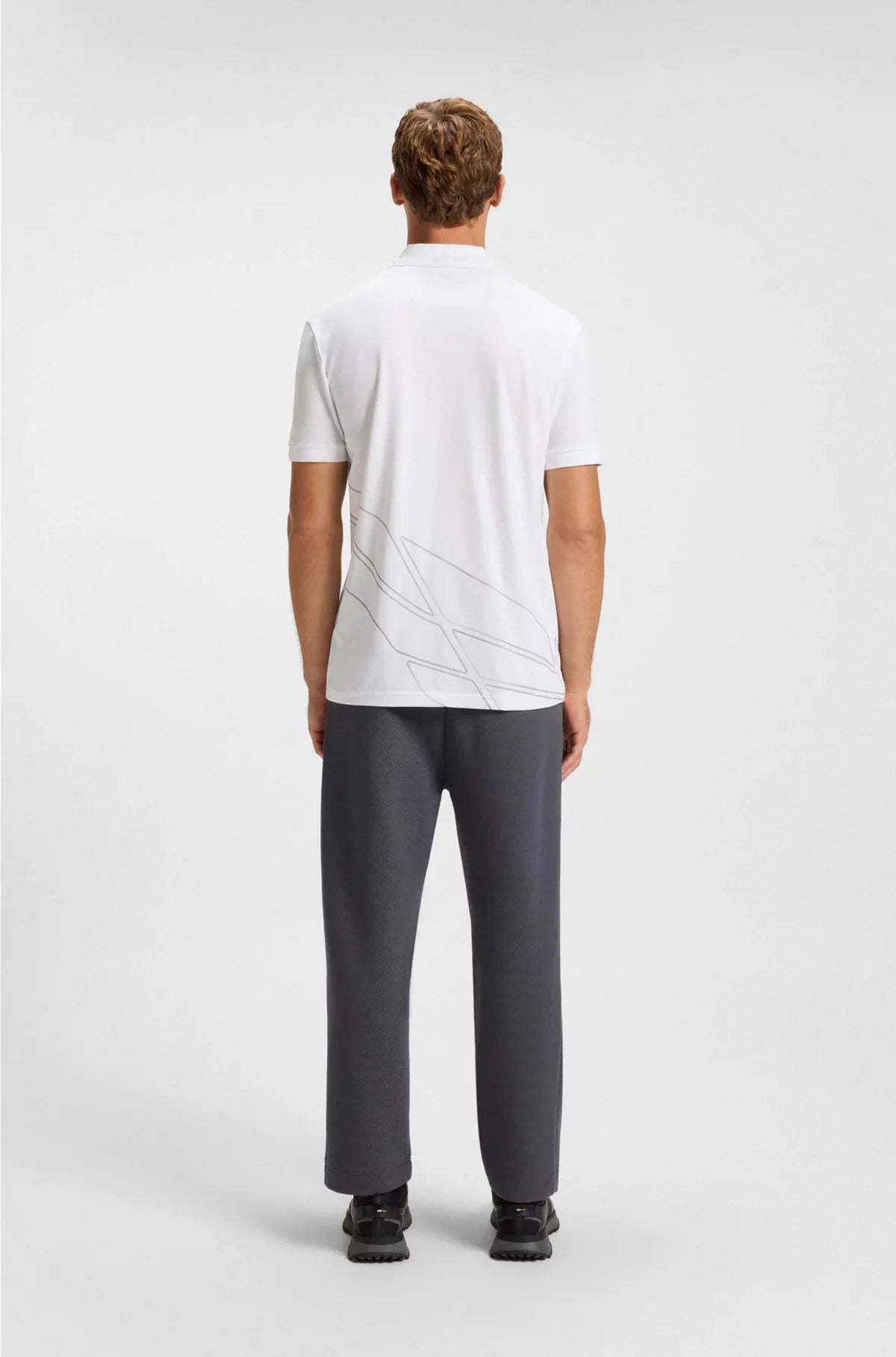 POLO PADDY IN MISTO COTONE CON GRAFICA