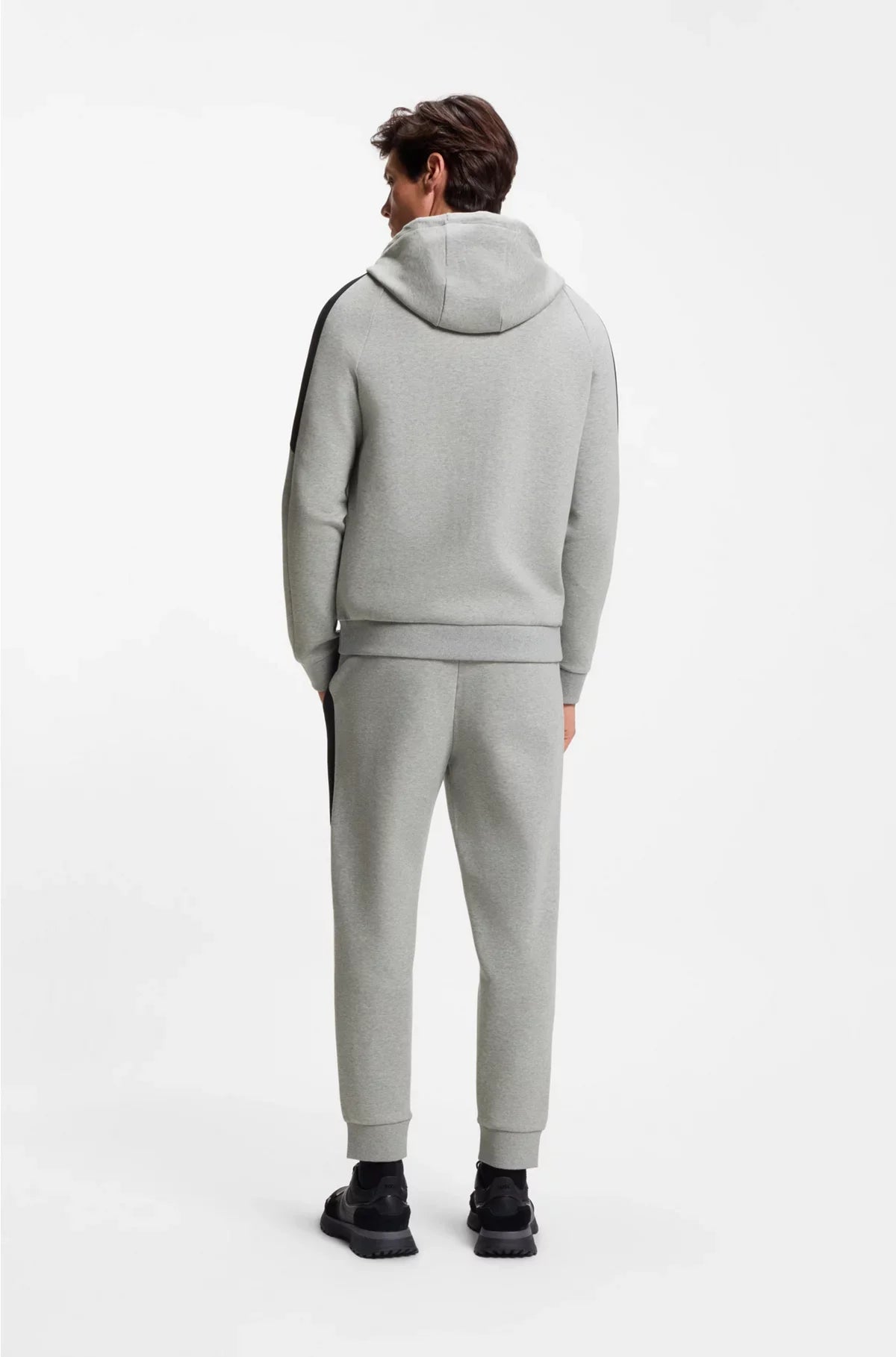 STRETCH-COTTON TRACKSUIT SET WITH CONTRAST INSERTS