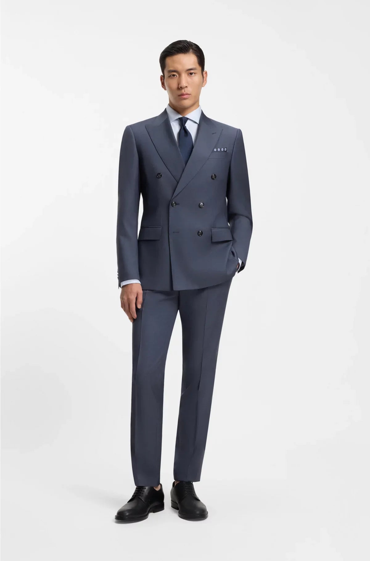 COMPLETO DUE PEZZI SLIM-FIT IN PURA LANA VERGINE FANTASIA