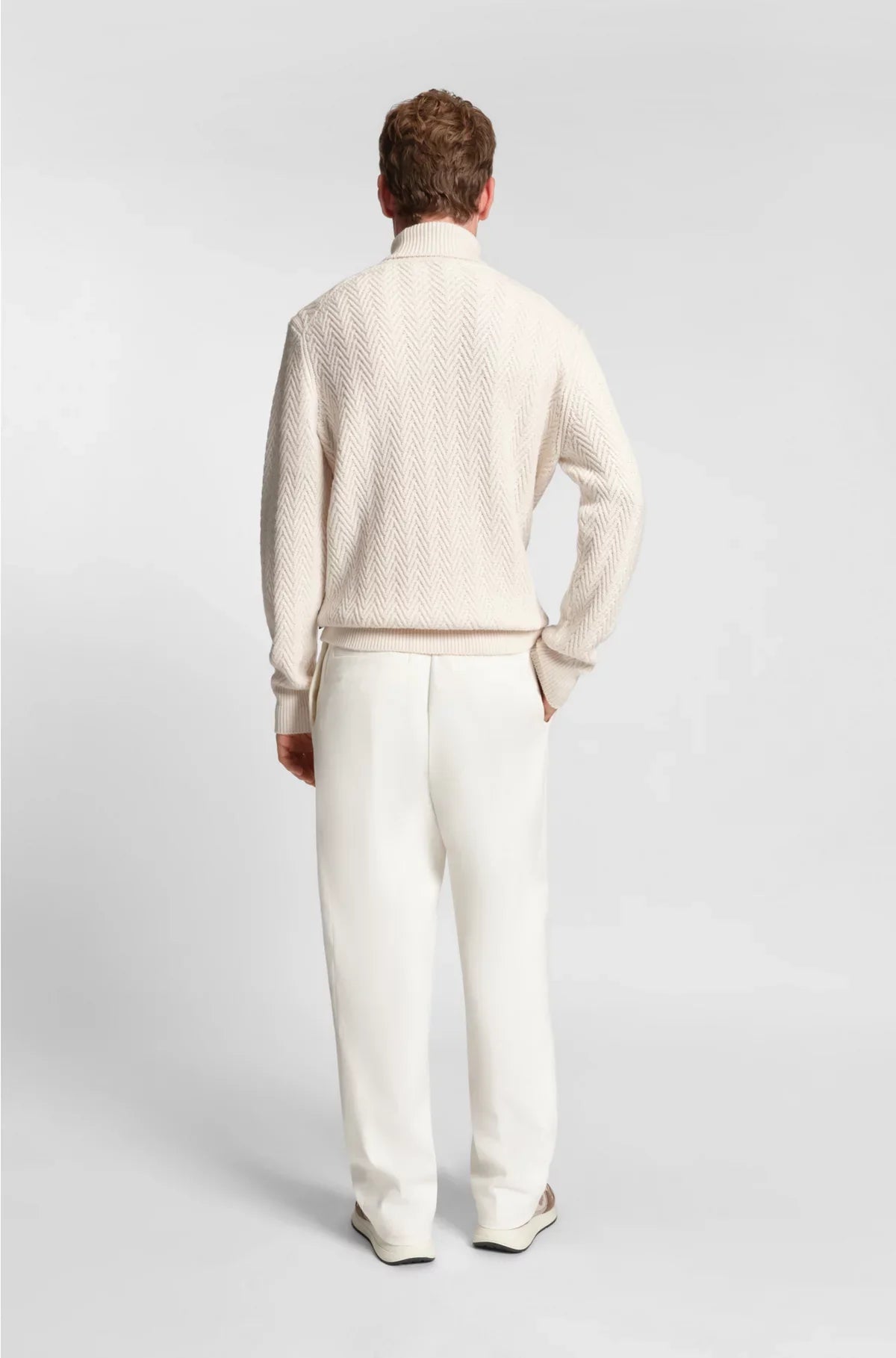RELAXED-FIT TROUSERS IN MERCERISED STRETCH COTTON
