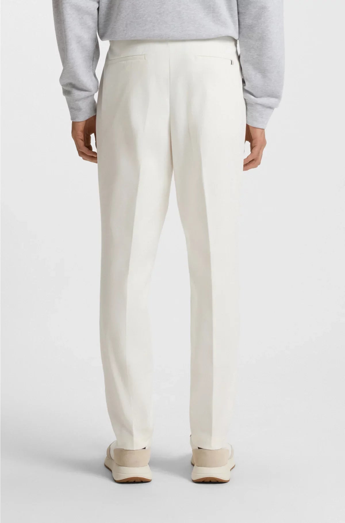 PANTALONI AFFUSOLATI IN COTONE ELASTICIZZATO MERCERIZZATO