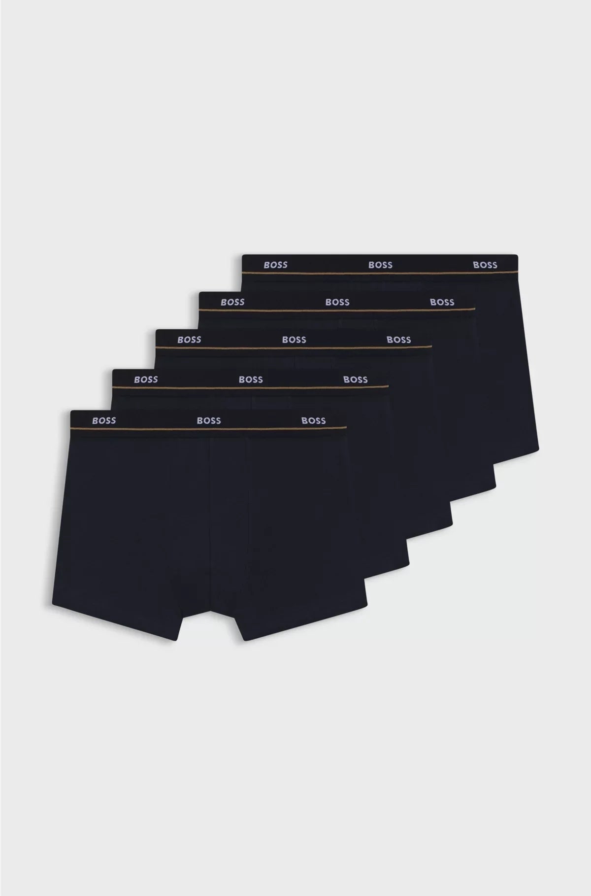 FIVE-PACK OF STRETCH-COTTON TRUNKS WITH LOGO WAISTBANDS
