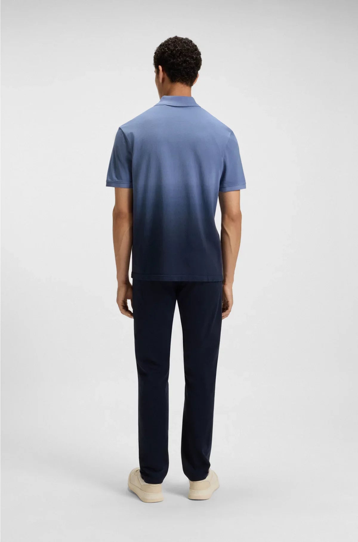 COTTON-PIQUE POLO SHIRT WITH DEGRADE EFFECT