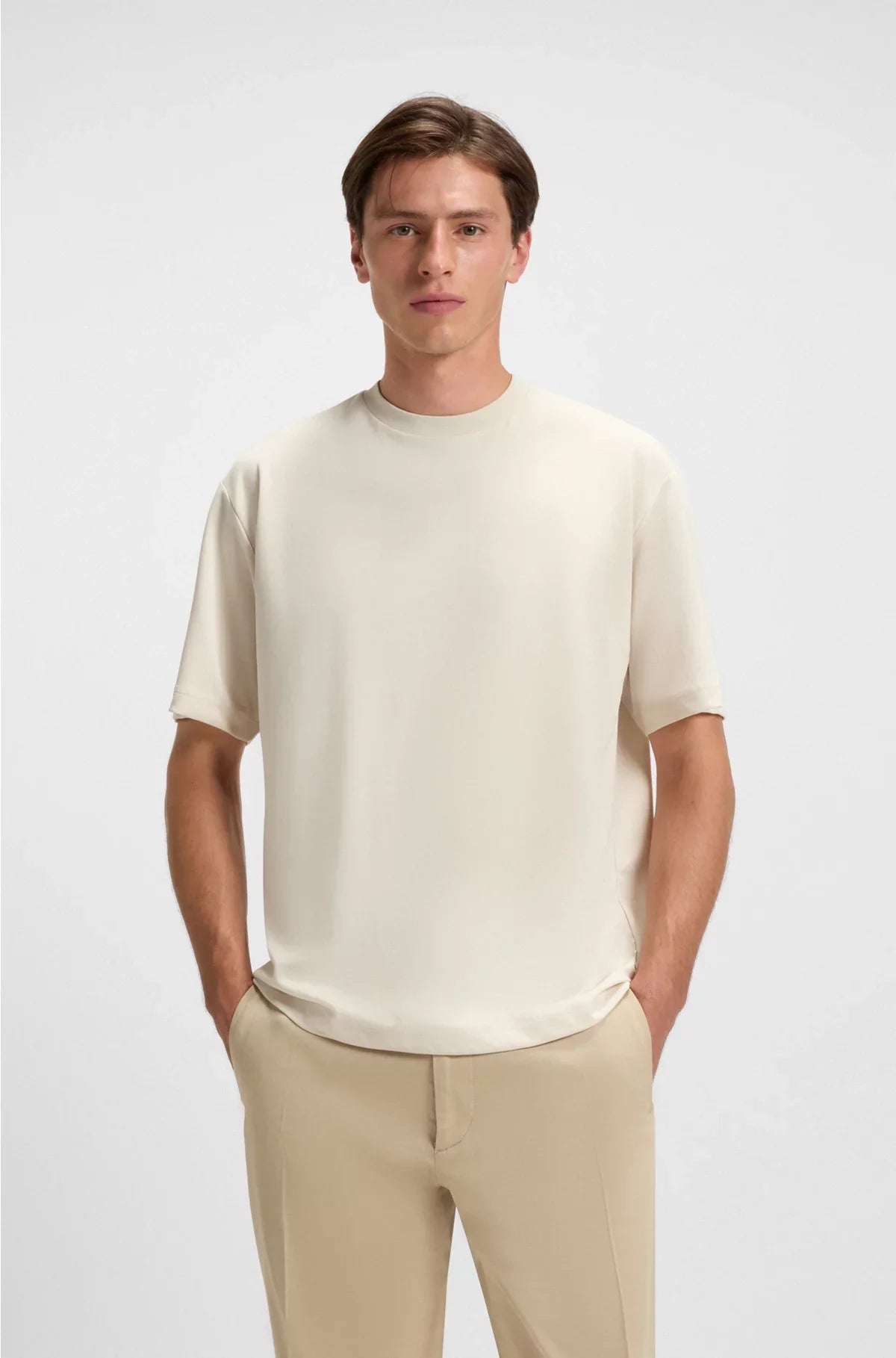 T-SHIRT IN MISTO COTONE DALLA VESTIBILITÀ RILASSATA
